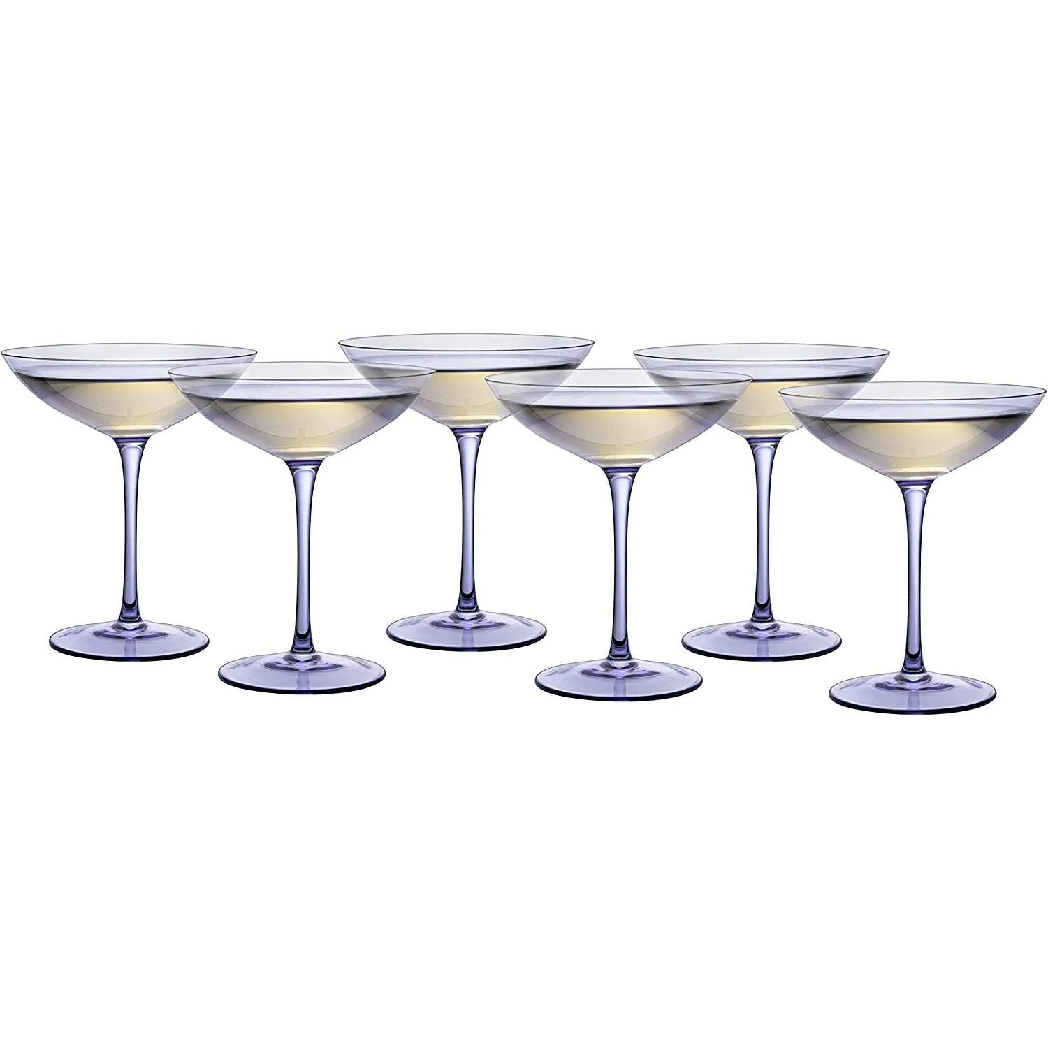 Lavender Champagne Coupes 12oz Set of 6 by The Wine Savant - Colored Champagne Glasses, Prosecco, Mimosa Glasses Set, Cocktail Glass Set, Bar Glassware Bachelorette Anniversary Gifts by The Wine Savant - Image 5