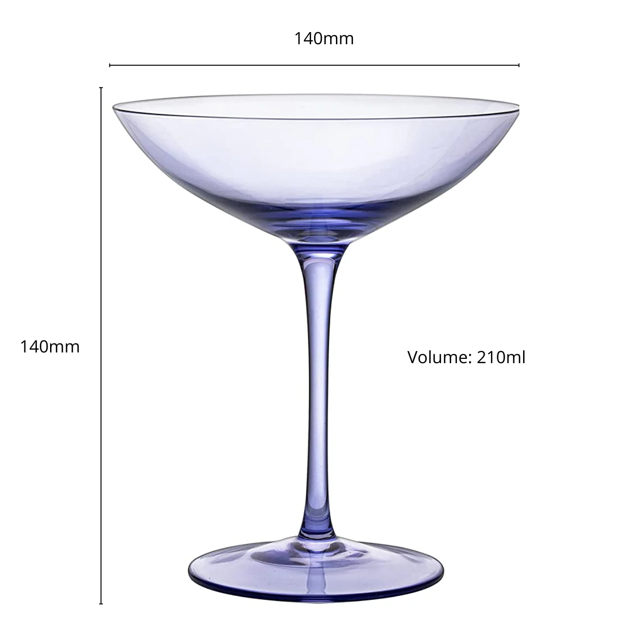 Lavender Champagne Coupes 12oz Set of 6 by The Wine Savant - Colored Champagne Glasses, Prosecco, Mimosa Glasses Set, Cocktail Glass Set, Bar Glassware Bachelorette Anniversary Gifts by The Wine Savant - Image 7