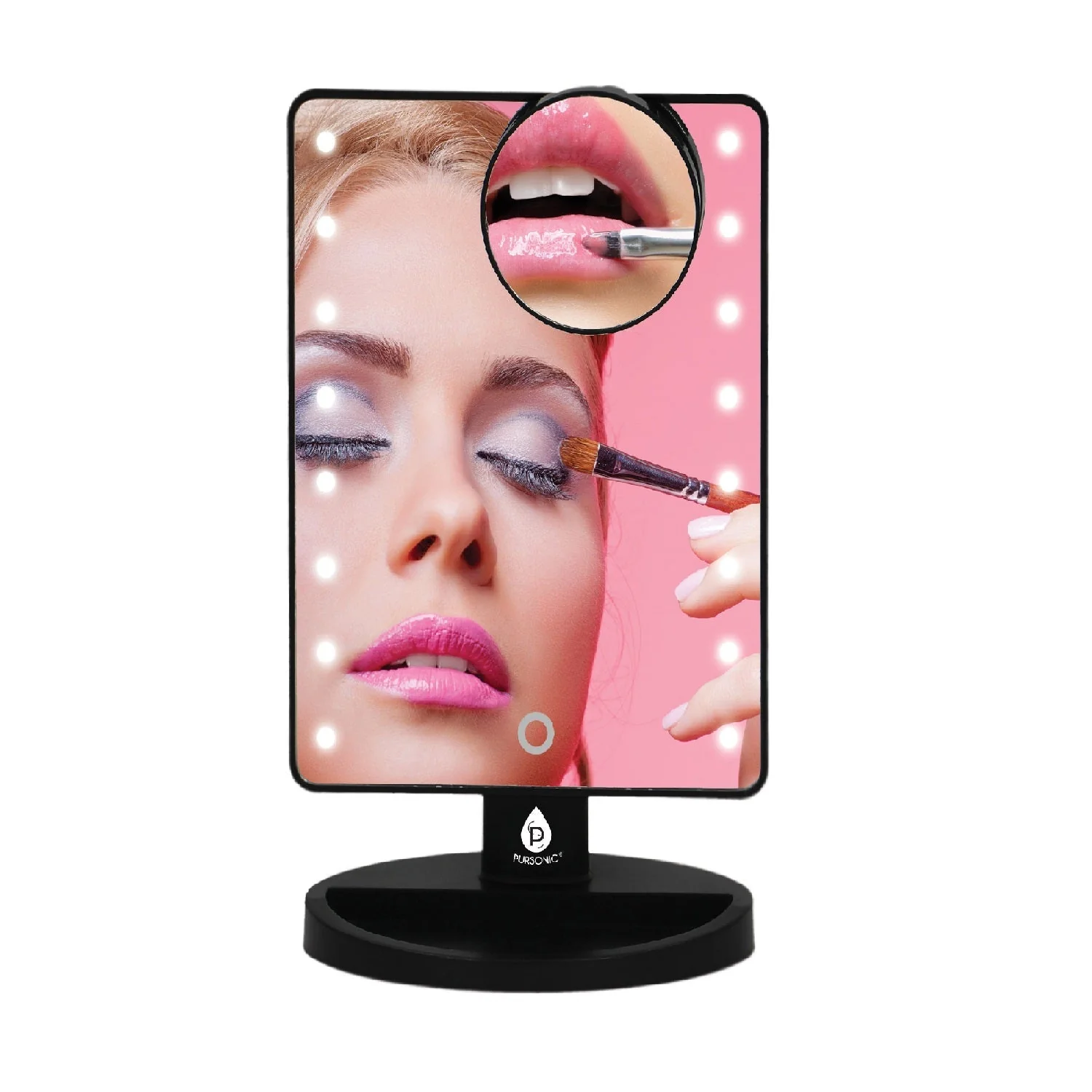 LED Lighted Vanity Makeup Mirror by Pursonic - Image 2