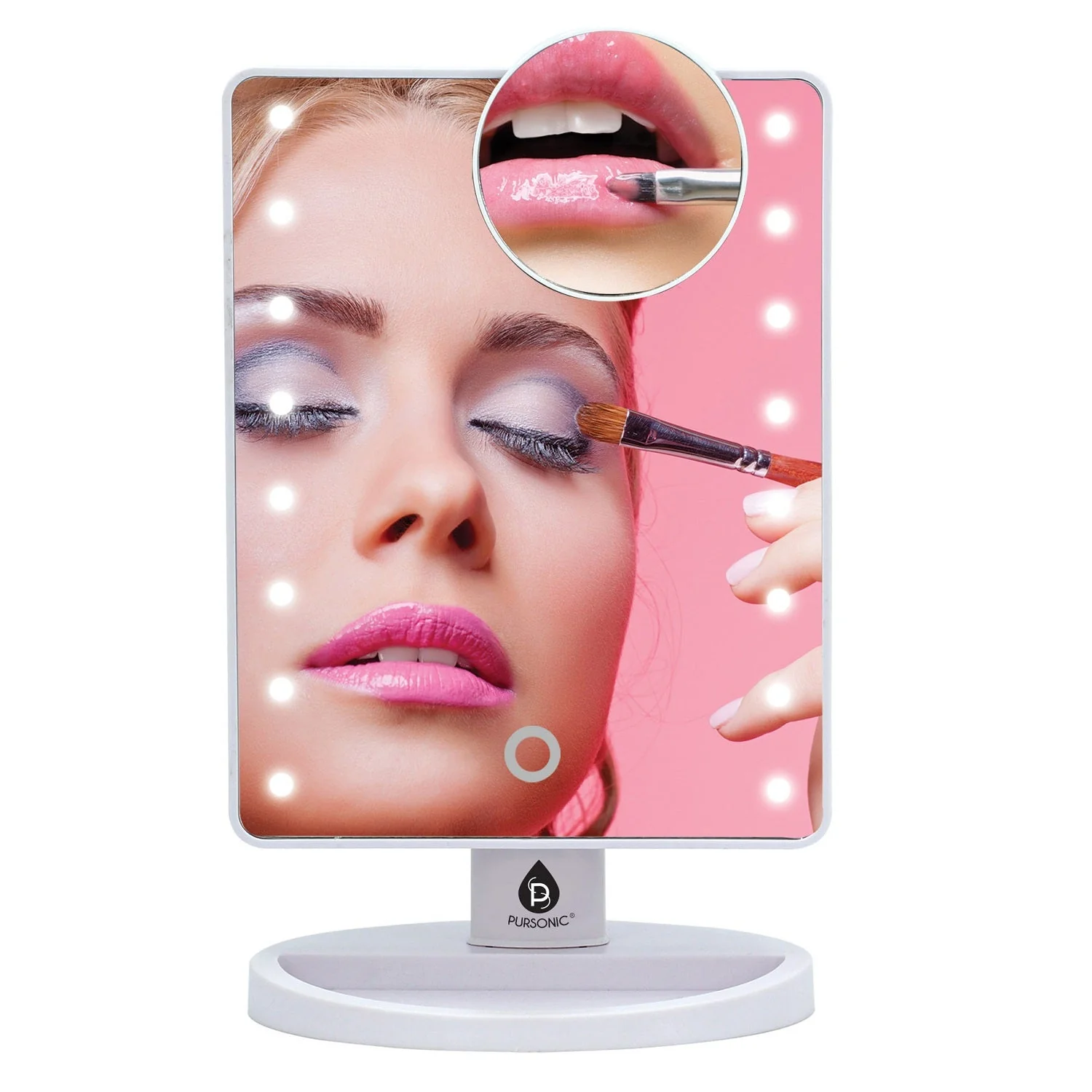 LED Lighted Vanity Makeup Mirror by Pursonic - Image 4