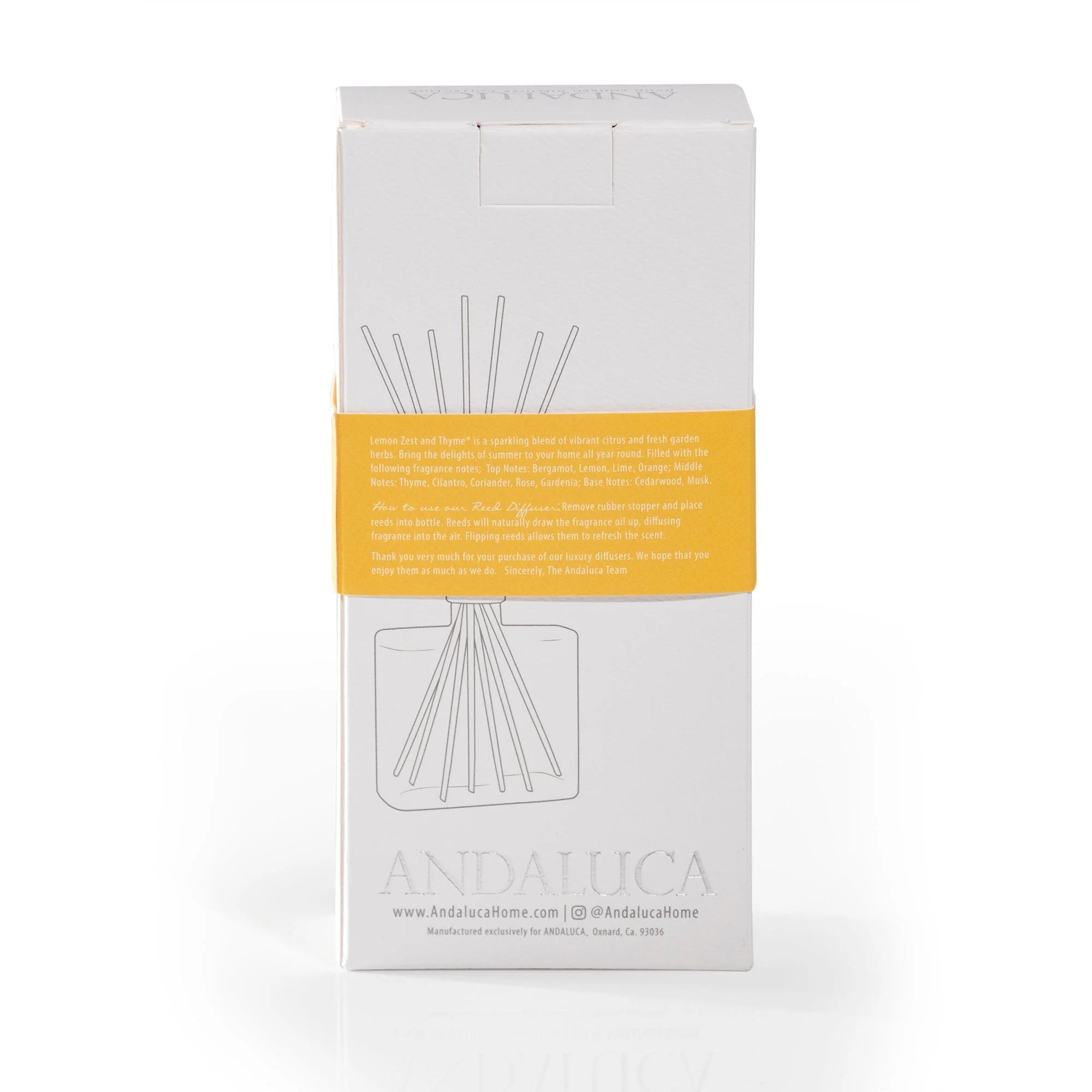 Lemon Zest & Thyme Reed Diffuser by Andaluca Home - Image 6
