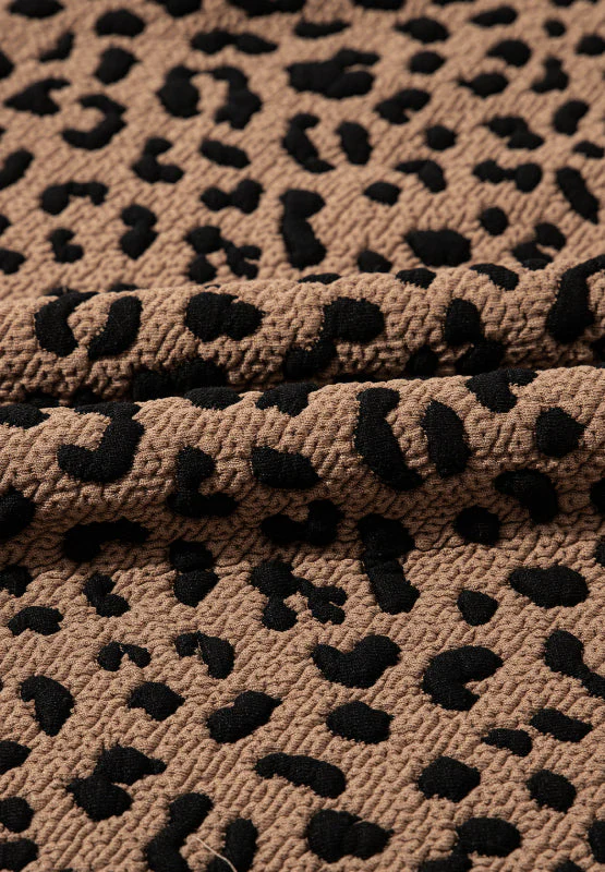 Leopard Johnny Collar Sleeveless Mini Dress - Image 10