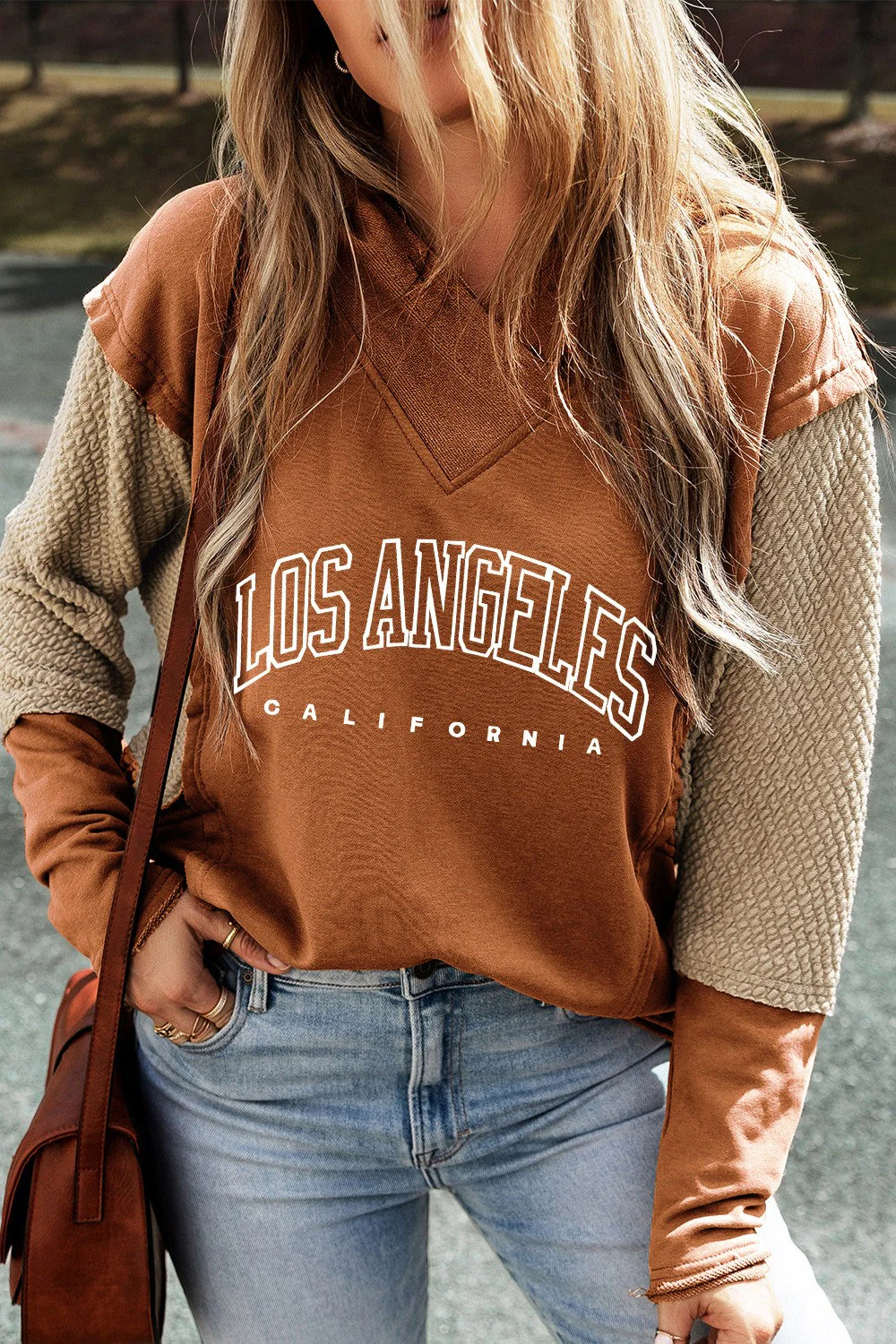 Letter Graphic Long Sleeve Hoodie - Image 3