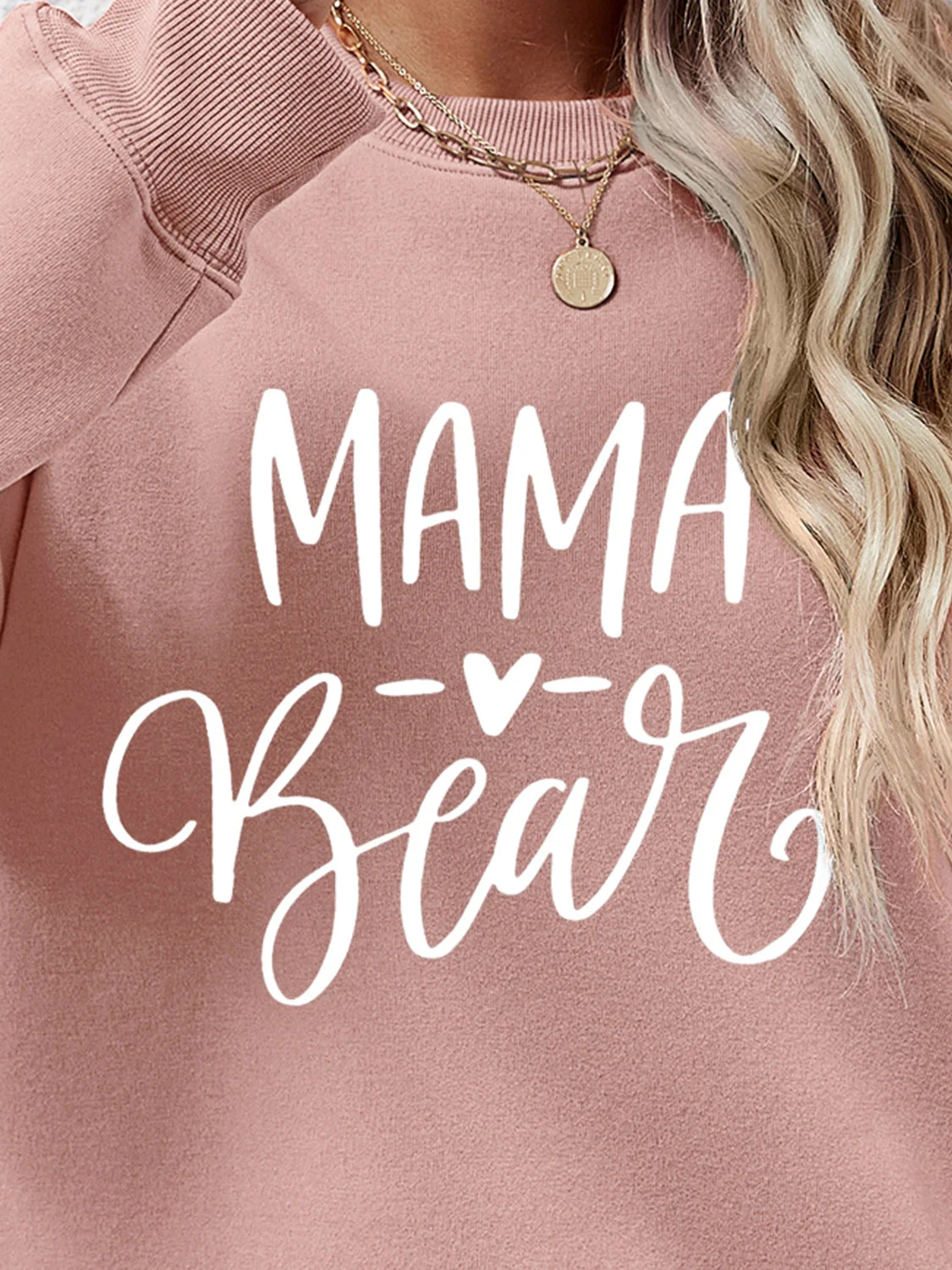 Letter Graphic Round Neck Long Sleeve Sweatshirt - Image 6