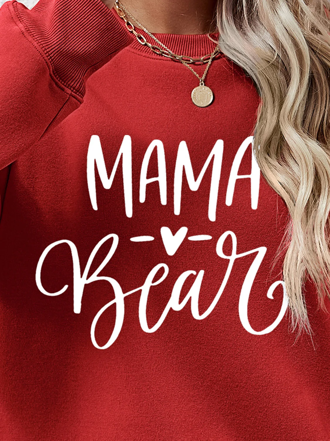 Letter Graphic Round Neck Long Sleeve Sweatshirt - Image 9