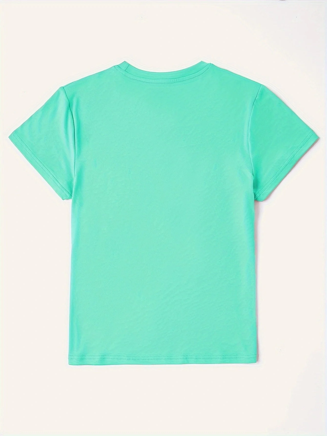 Letter Graphic Round Neck Short Sleeve T-Shirt - Image 14