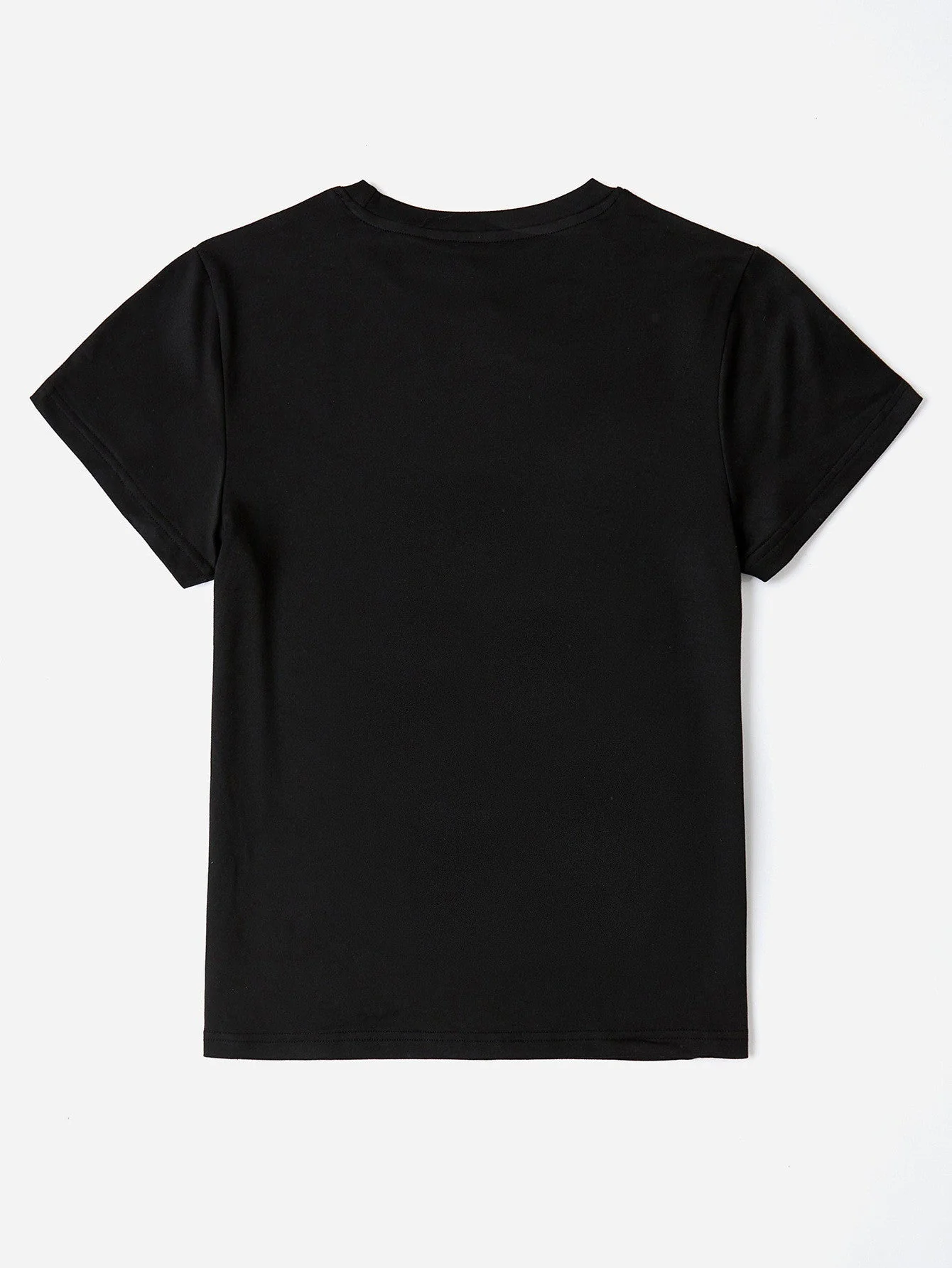 Letter Graphic Round Neck Short Sleeve T-Shirt - Image 8