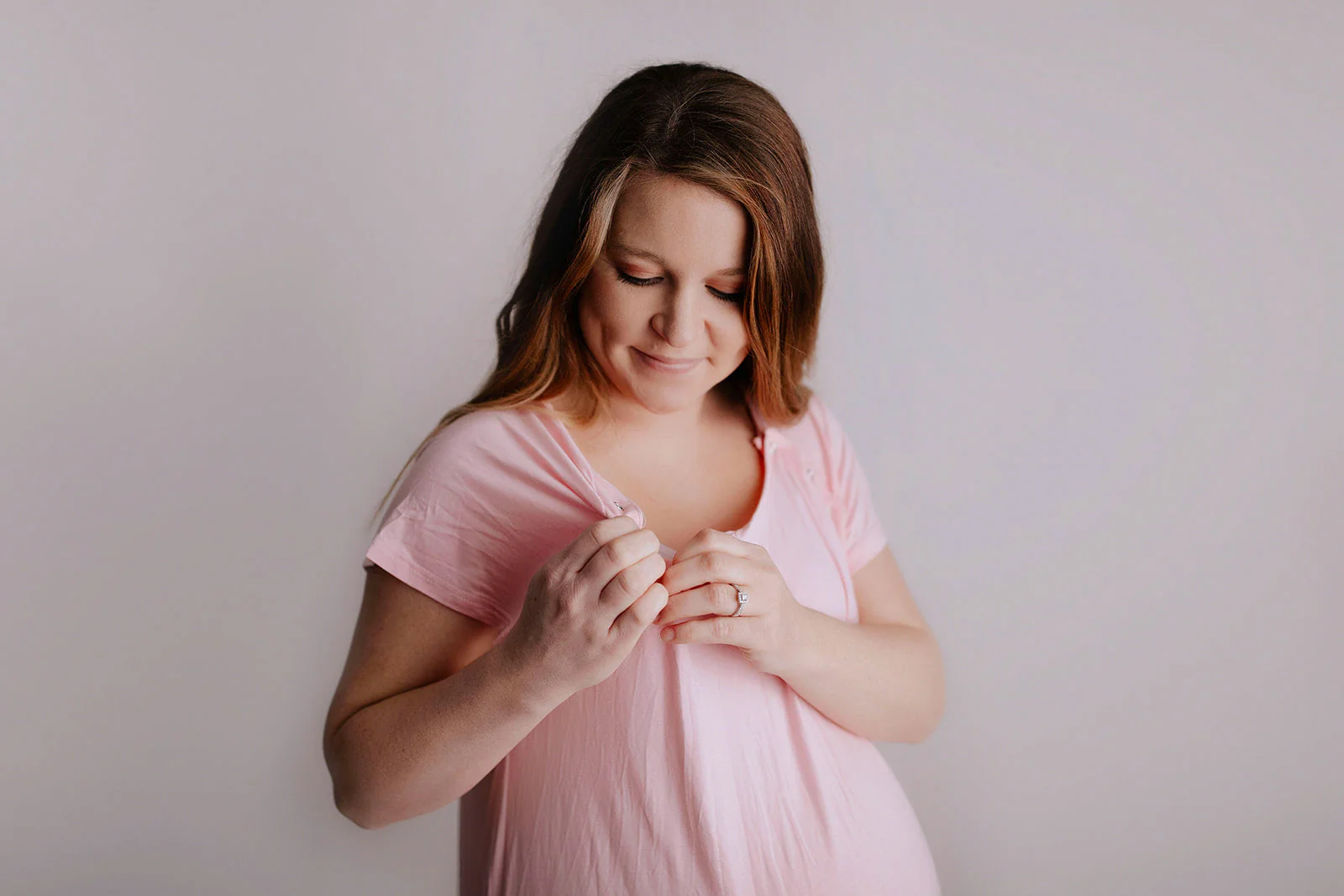 Light Pink Labor and Delivery Nursing Hospital Gown by Three Little Tots - Image 11