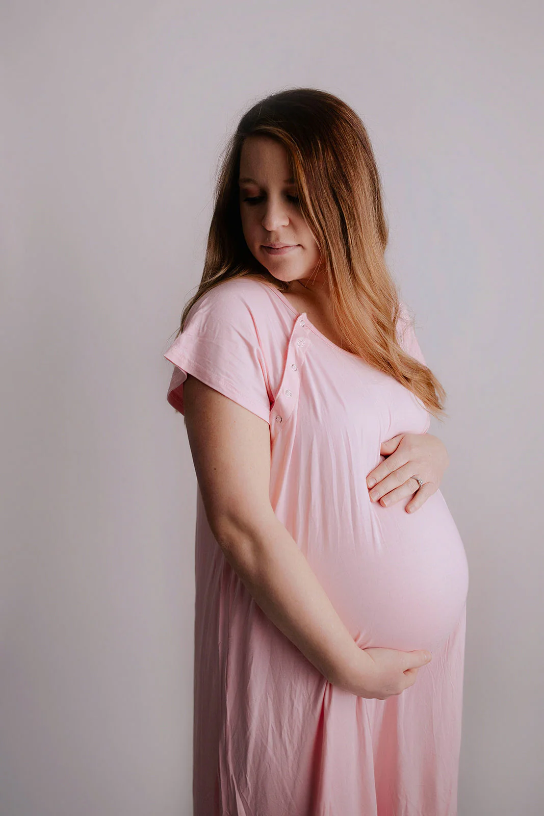 Light Pink Labor and Delivery Nursing Hospital Gown by Three Little Tots - Image 8