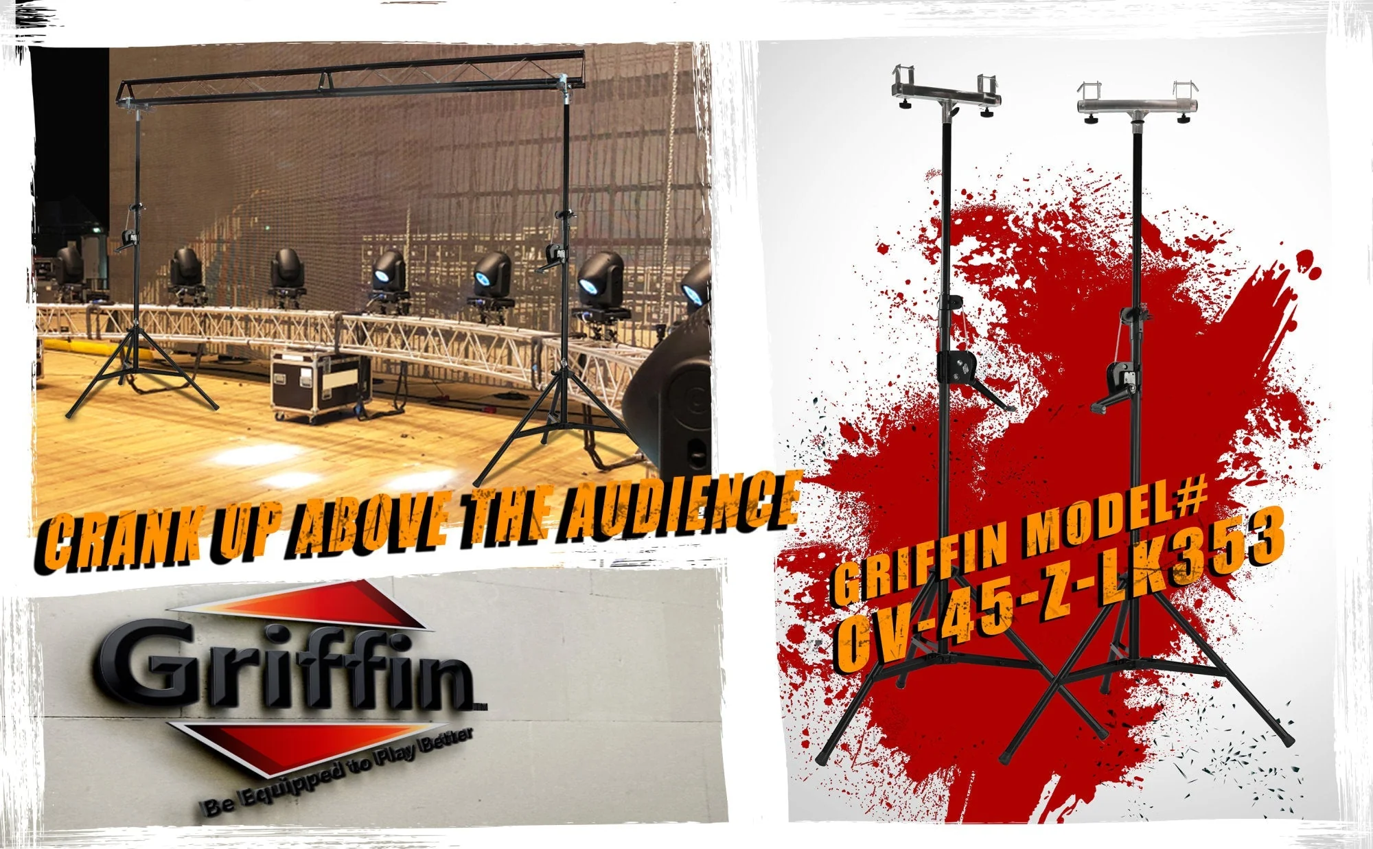Light Trussing Stands by GRIFFIN - T Adapter DJ Booth Kit & Truss System for Lighting Cans & Speakers - Pro-Audio Stage Platform Hardware Mounting Kit by GeekStands.com - Image 8
