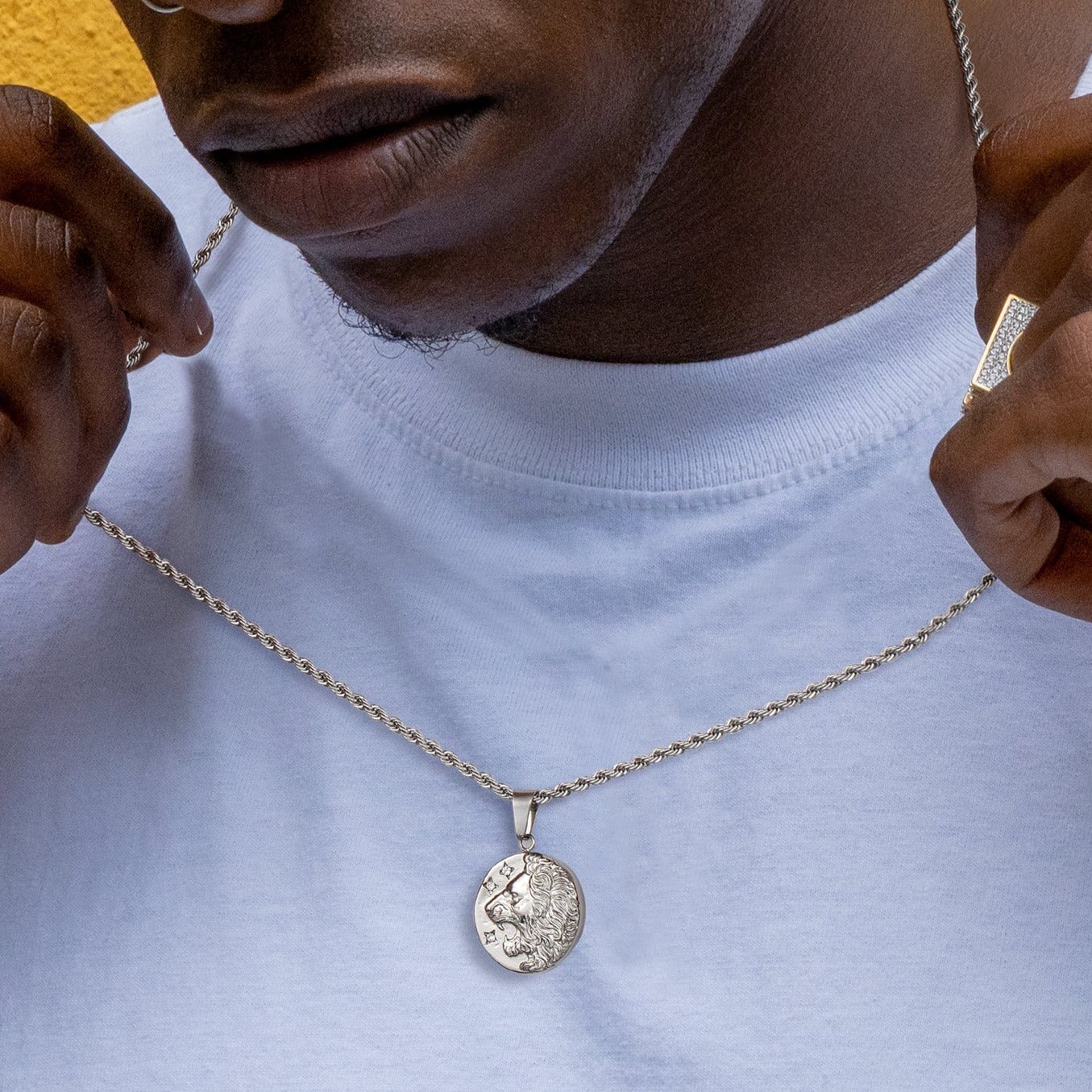 Lion Head Coin Pendant Necklace by Bling Proud | Urban Jewelry Online Store - Image 6