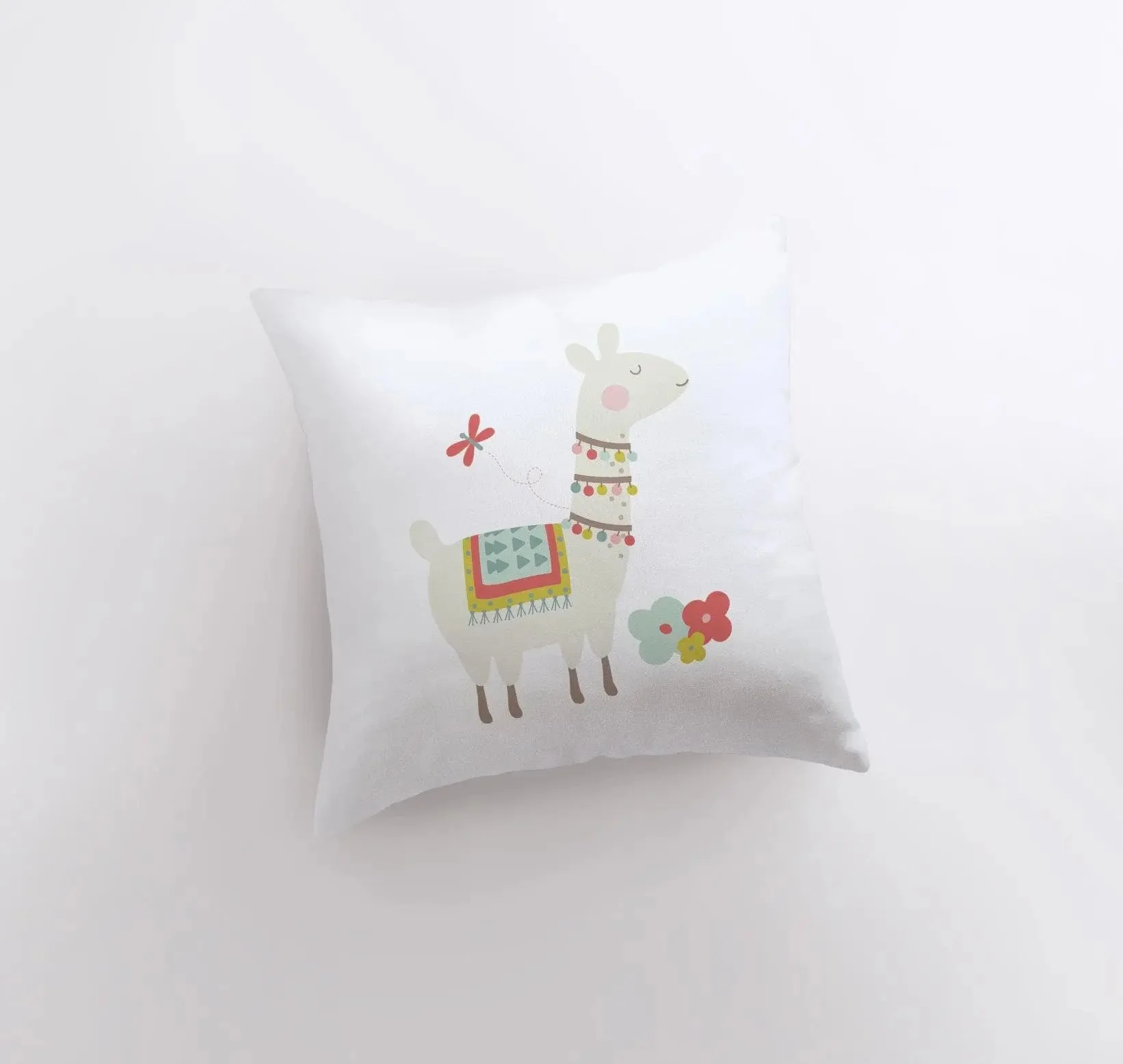 Llama with Necklace | Alpaca Pillow | Good Vibes Only | Cactus Pillow | Positive Vibes |South West | Lumbar Pillow | Llama Pillow Case by UniikPillows - Image 3