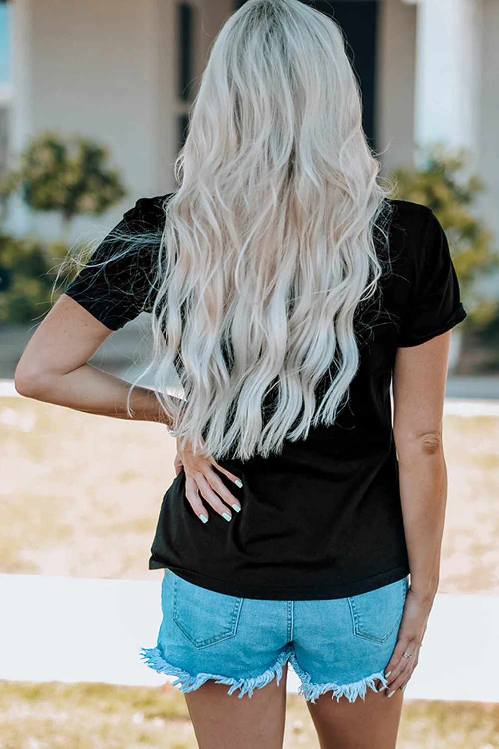 Lobster Print Round Neck Short Sleeve T-Shirt - Image 3