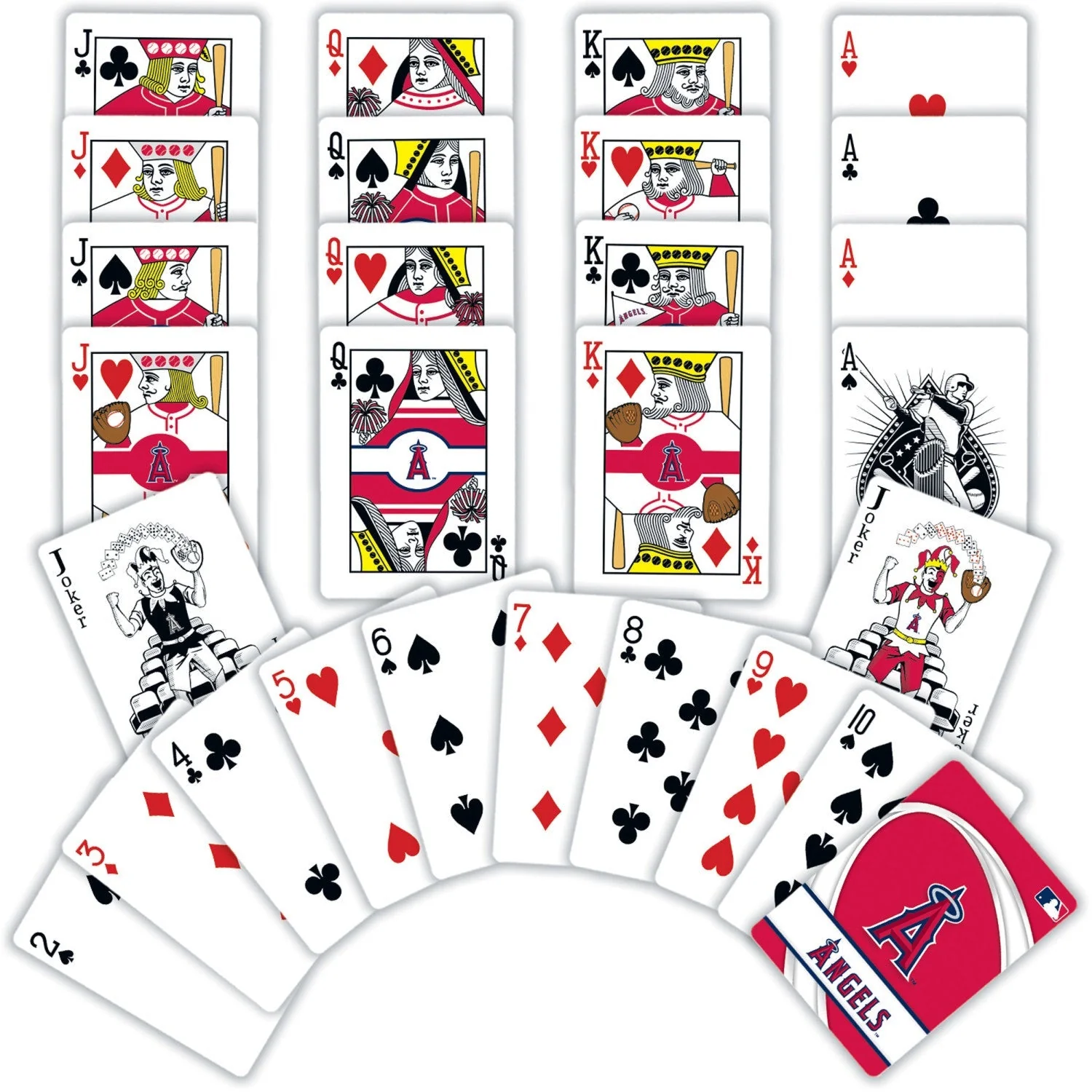 Los Angeles Angels Playing Cards - 54 Card Deck by MasterPieces Puzzle Company INC - Image 2