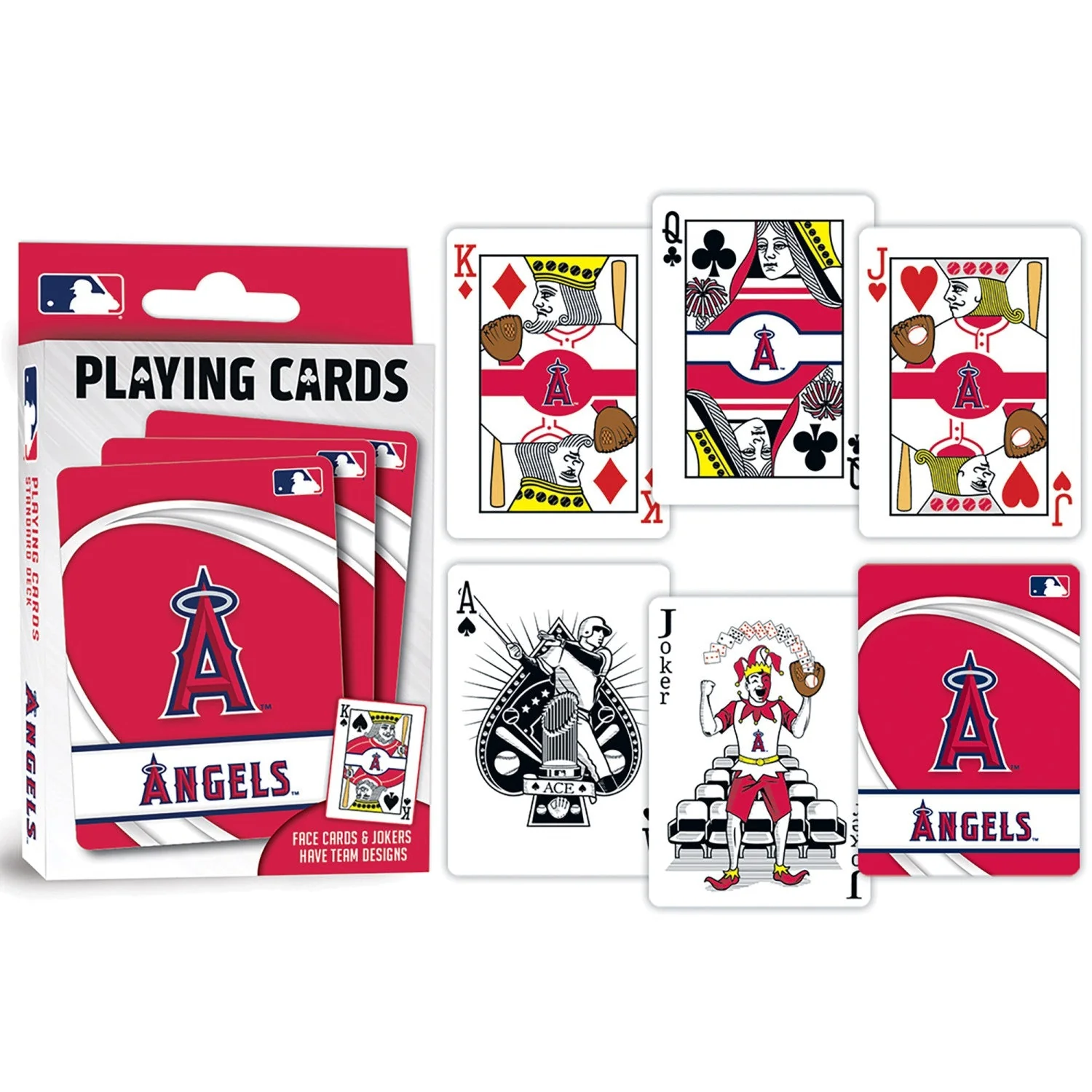Los Angeles Angels Playing Cards - 54 Card Deck by MasterPieces Puzzle Company INC - Image 3