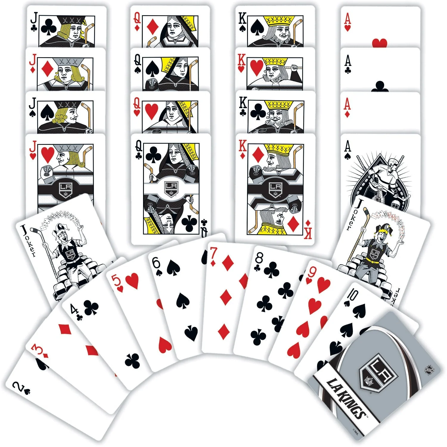 Los Angeles Kings Playing Cards - 54 Card Deck by MasterPieces Puzzle Company INC - Image 2