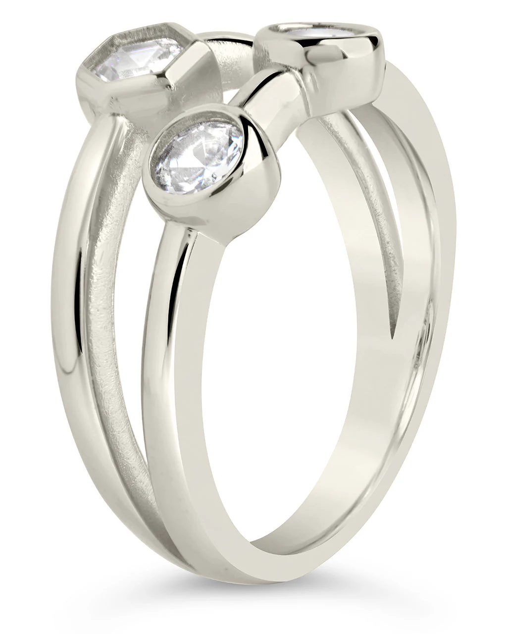Lou Triple CZ Ring by Sterling Forever - Image 11