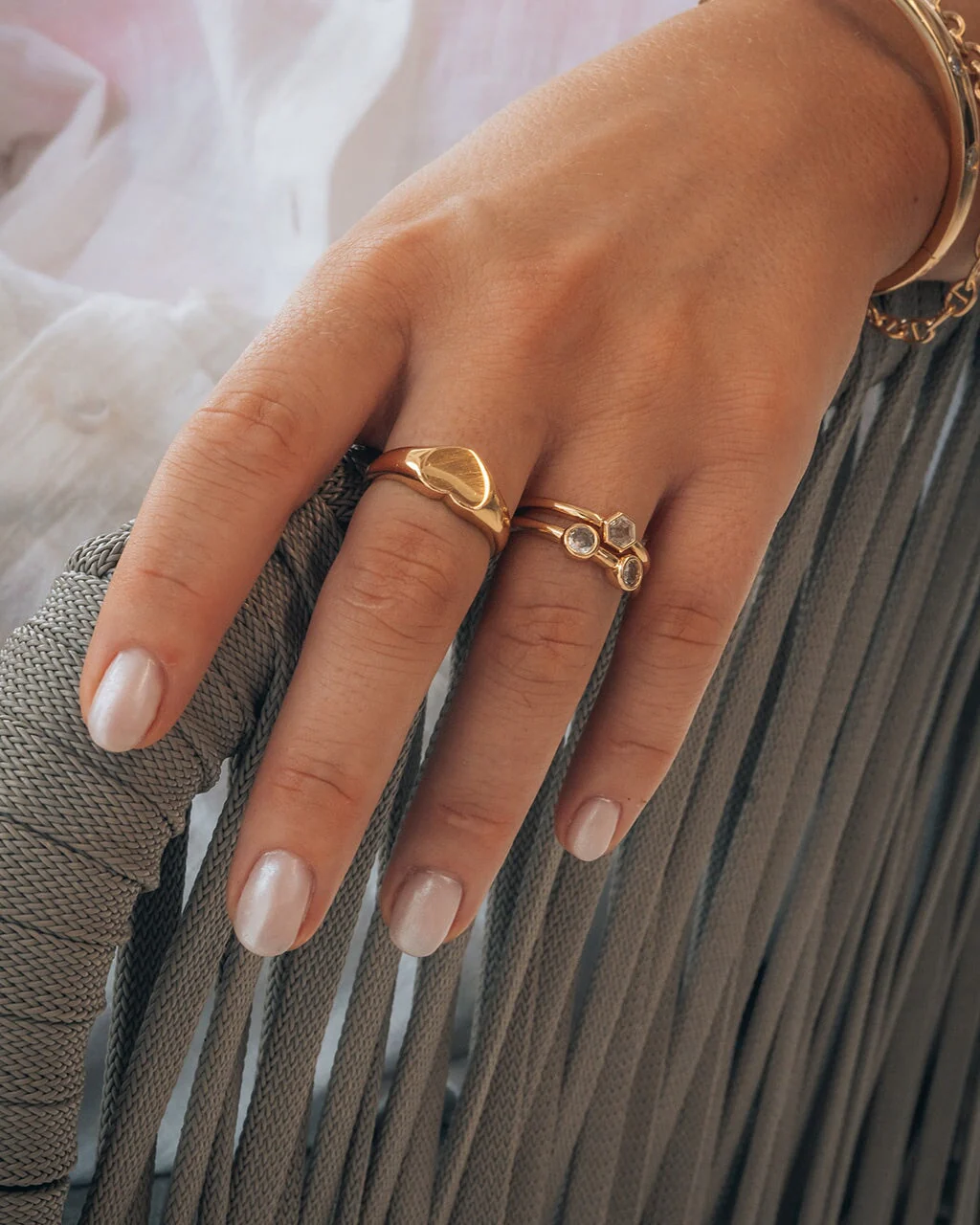 Lou Triple CZ Ring by Sterling Forever - Image 2
