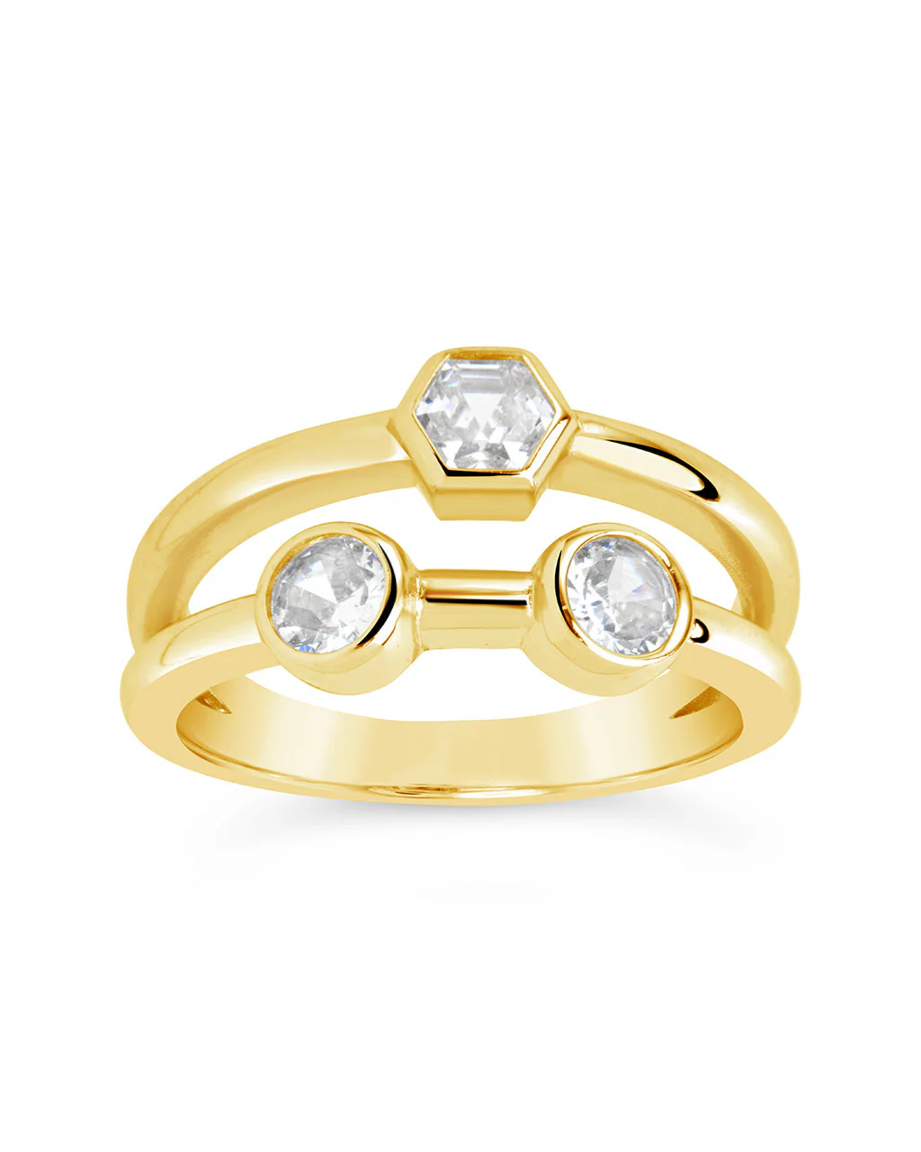 Lou Triple CZ Ring by Sterling Forever - Image 5