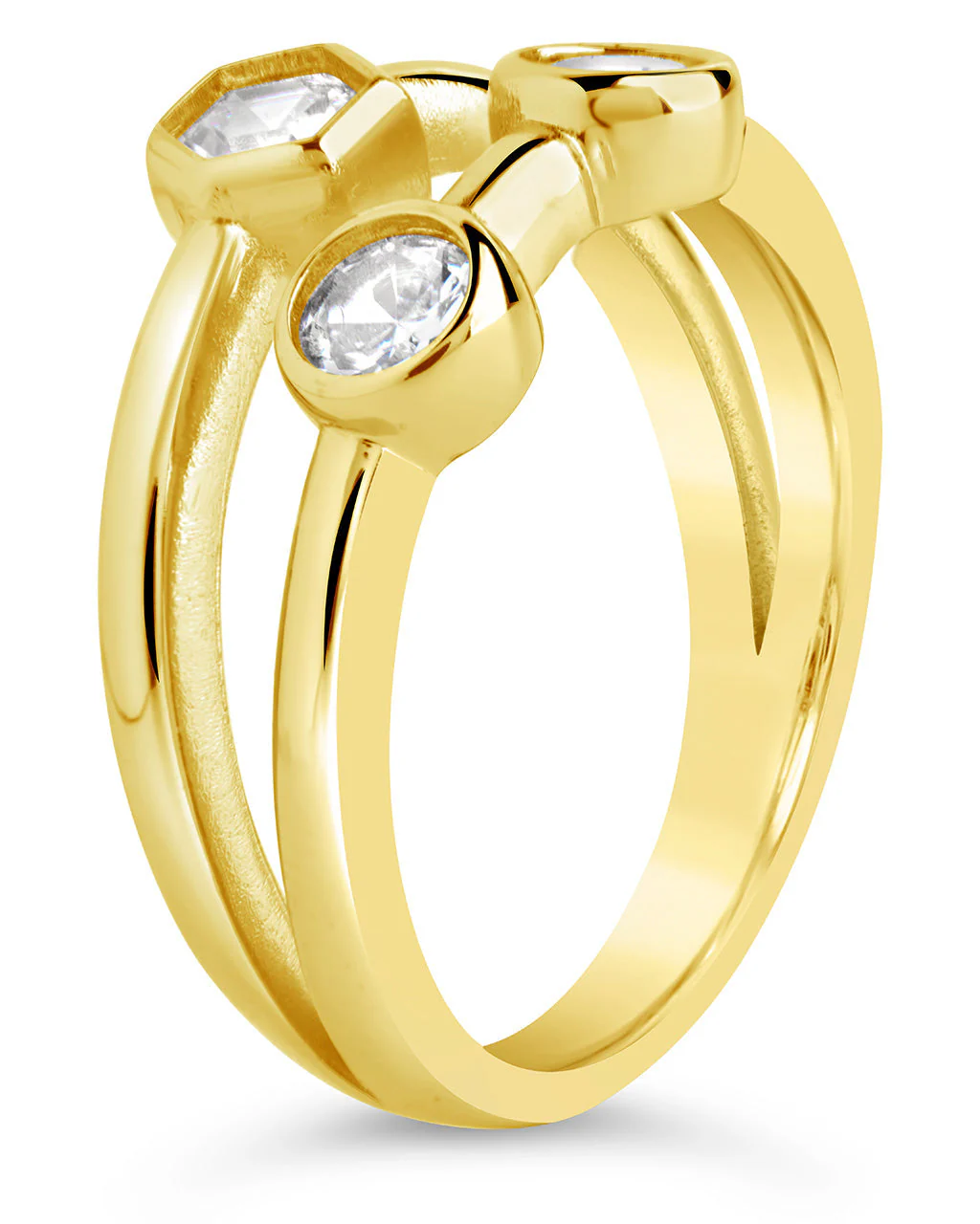 Lou Triple CZ Ring by Sterling Forever - Image 6