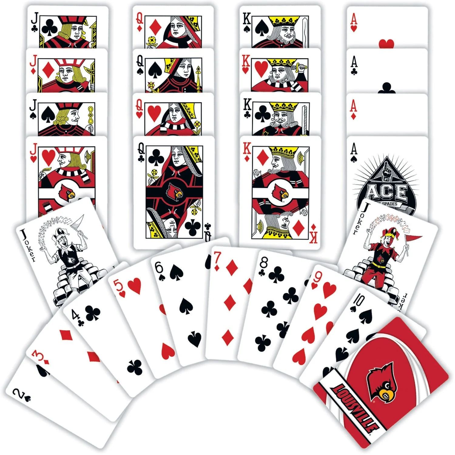 Louisville Cardinals Playing Cards - 54 Card Deck by MasterPieces Puzzle Company INC - Image 2