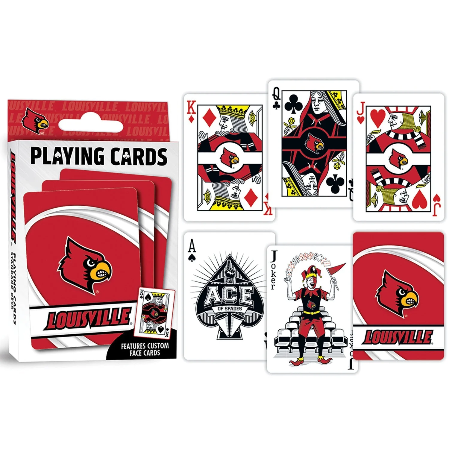 Louisville Cardinals Playing Cards - 54 Card Deck by MasterPieces Puzzle Company INC - Image 3