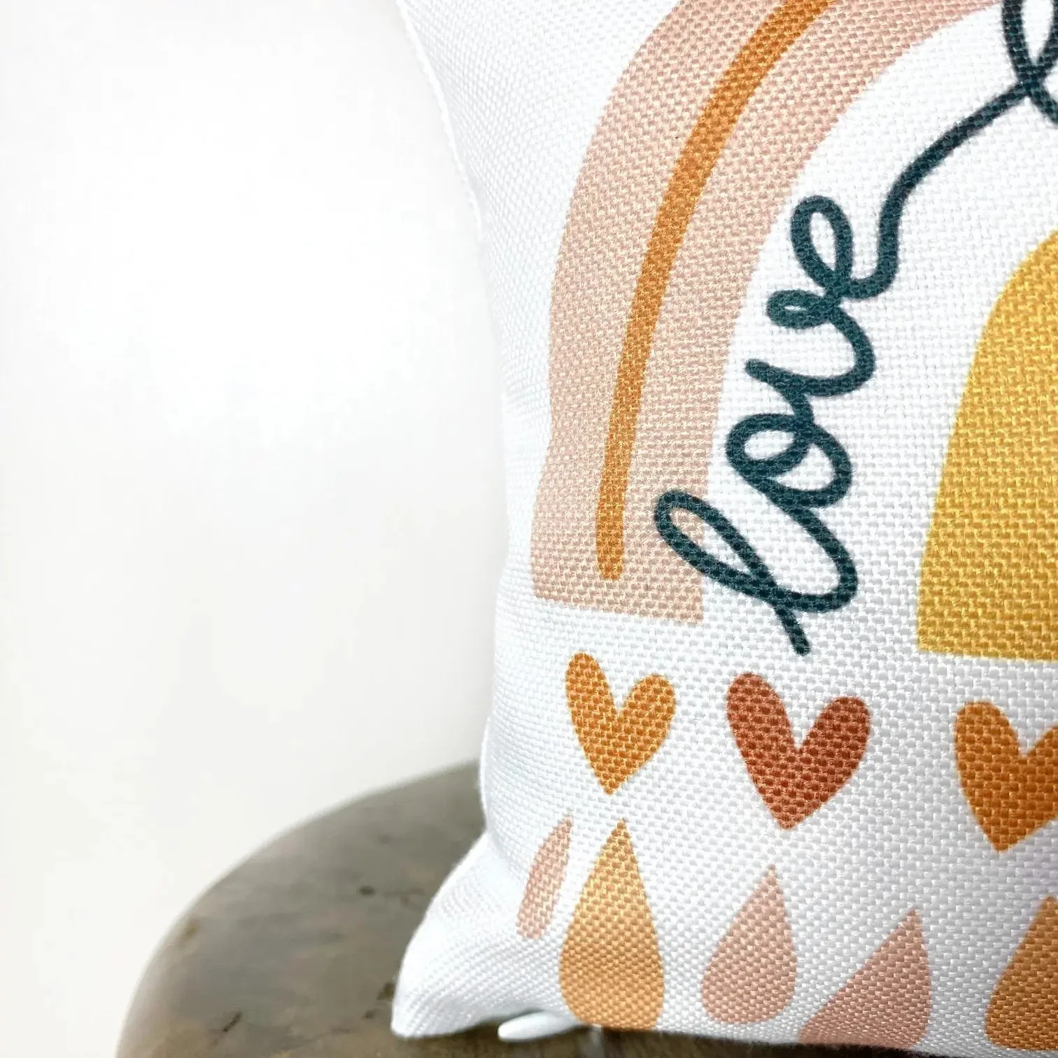 Love Rainbow Raindrop | Throw Pillow Cover  | Baby Nursery Decor | Baby Shower Decorations | Nursery Pillow | Gift Ideas by UniikPillows - Image 3