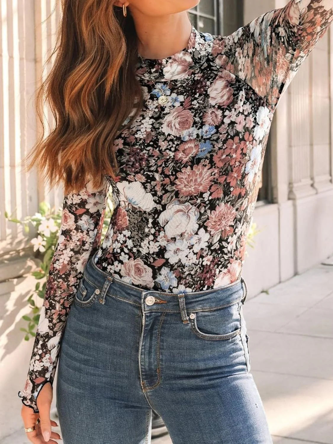 Lovelet Mock Neck Long Sleeve Top - Image 2