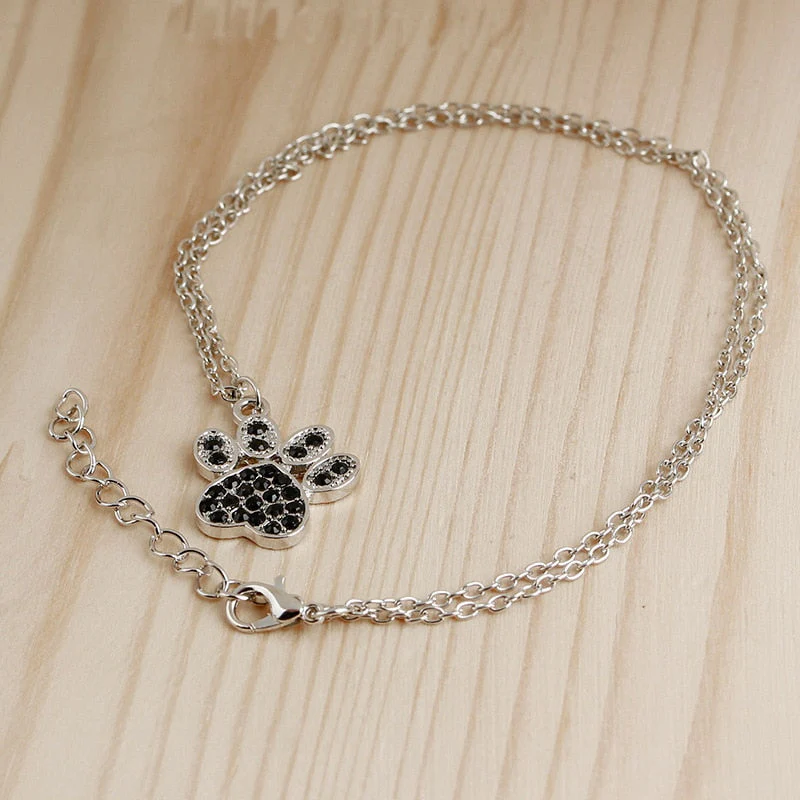 Lucky Cute Personality Animal Pet Dog Paw Footprint Zircon Pendant Necklace Love Woman Mother Girl Gift Wedding blessing Jewelry by Js House - Image 7