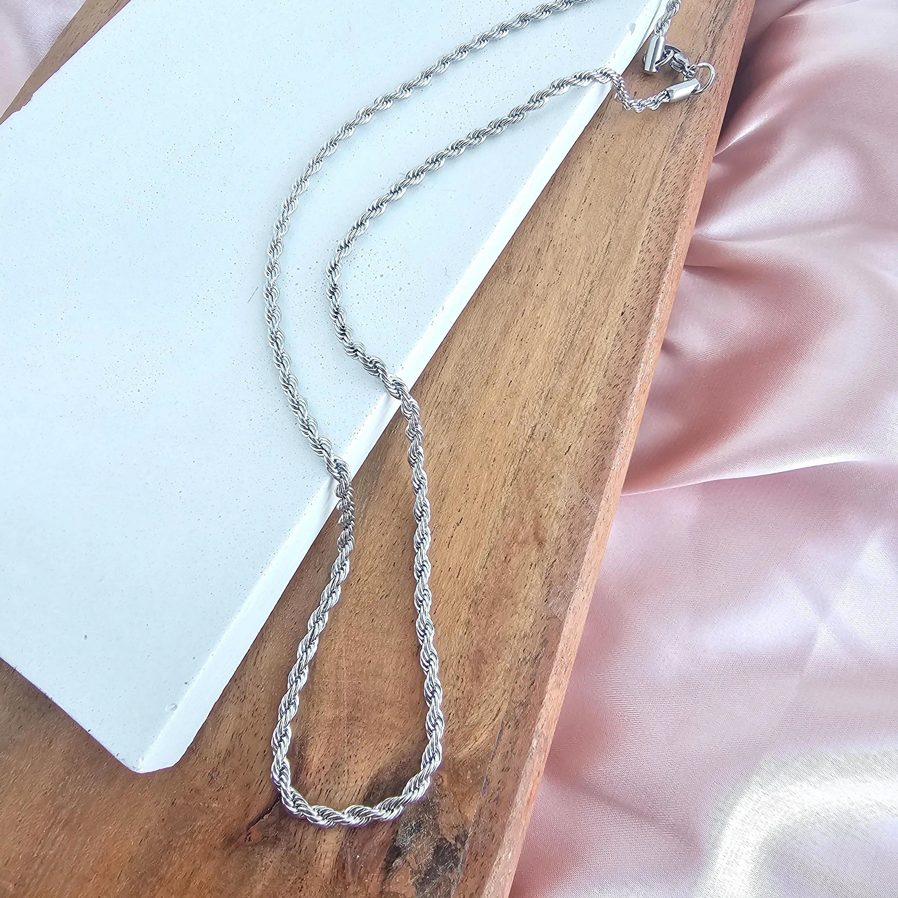 Luxe Silver Rope Chain - 18" by Spiffy & Splendid - Image 3