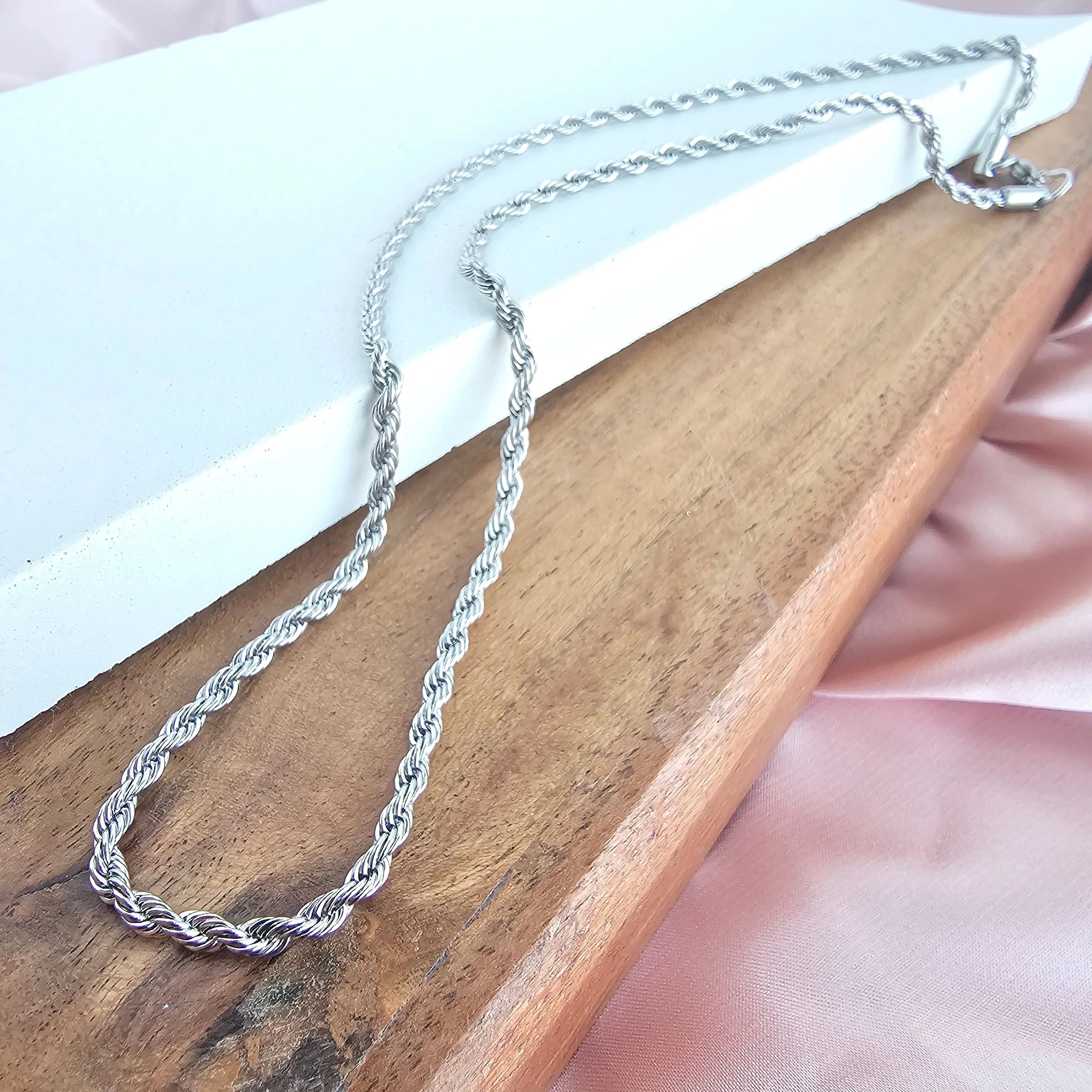 Luxe Silver Rope Chain - 18" by Spiffy & Splendid - Image 4