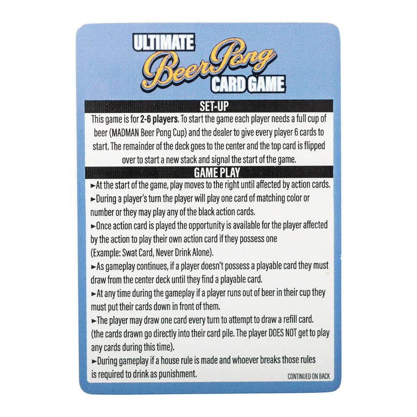 Mad Man: Ultimate Beer Pong Card Game - Image 2