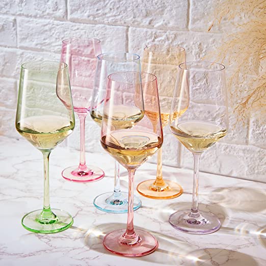 Make Your Own Set Wine Glass SINGLE, Muted Blue Colored Large 12 oz Glass, Unique Italian Style Tall for White & Red Wine, Mothers Day Gift, Set of 1 Beautiful Glassware (Midnight Blue) by The Wine Savant - Image 2