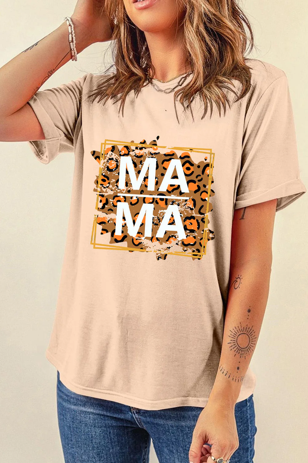 MAMA Round Neck Short Sleeve T-Shirt - Image 2