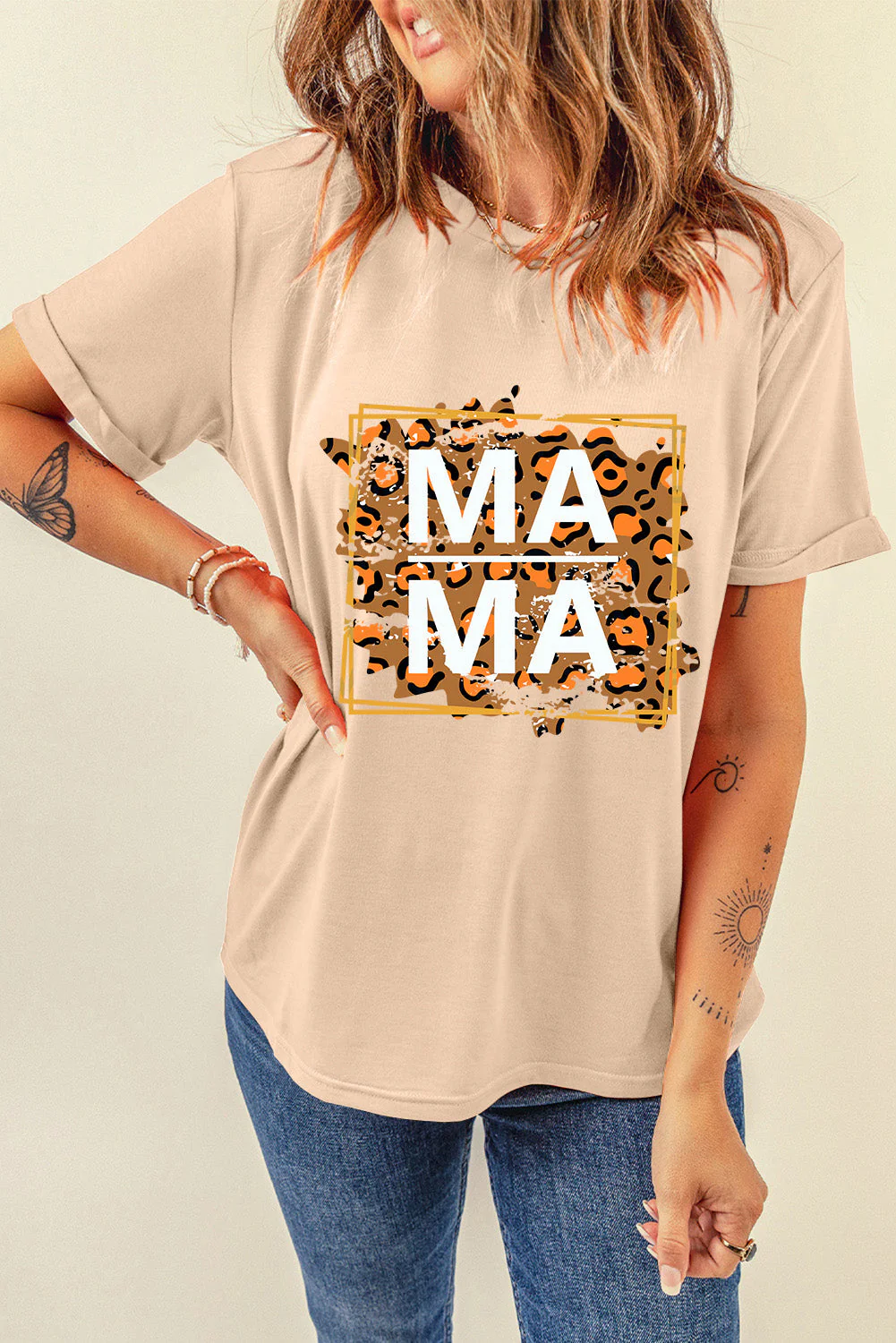 MAMA Round Neck Short Sleeve T-Shirt - Image 3