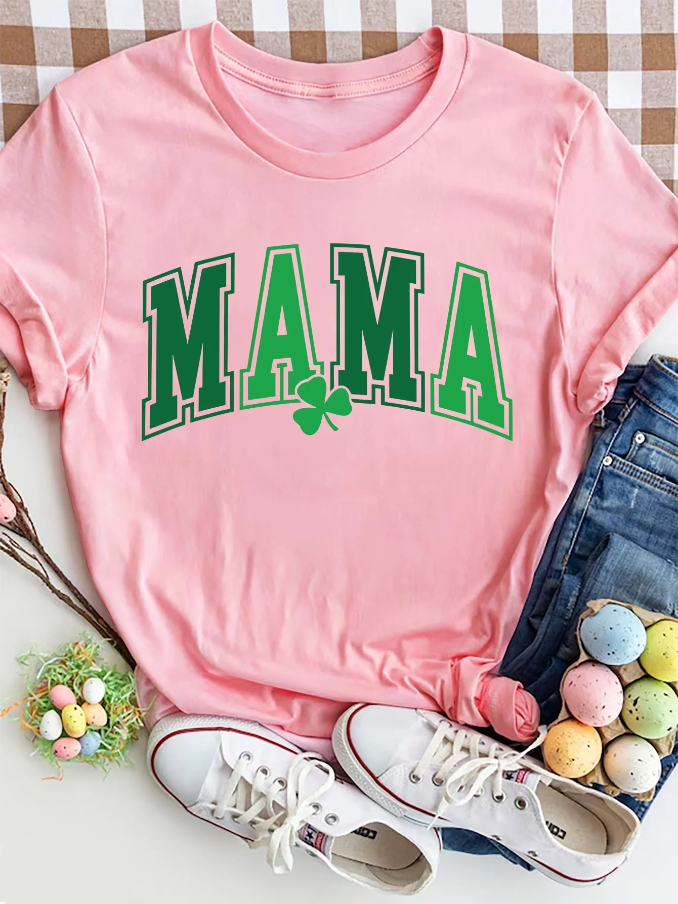 MAMA Round Neck Short Sleeve T-Shirt - Image 10