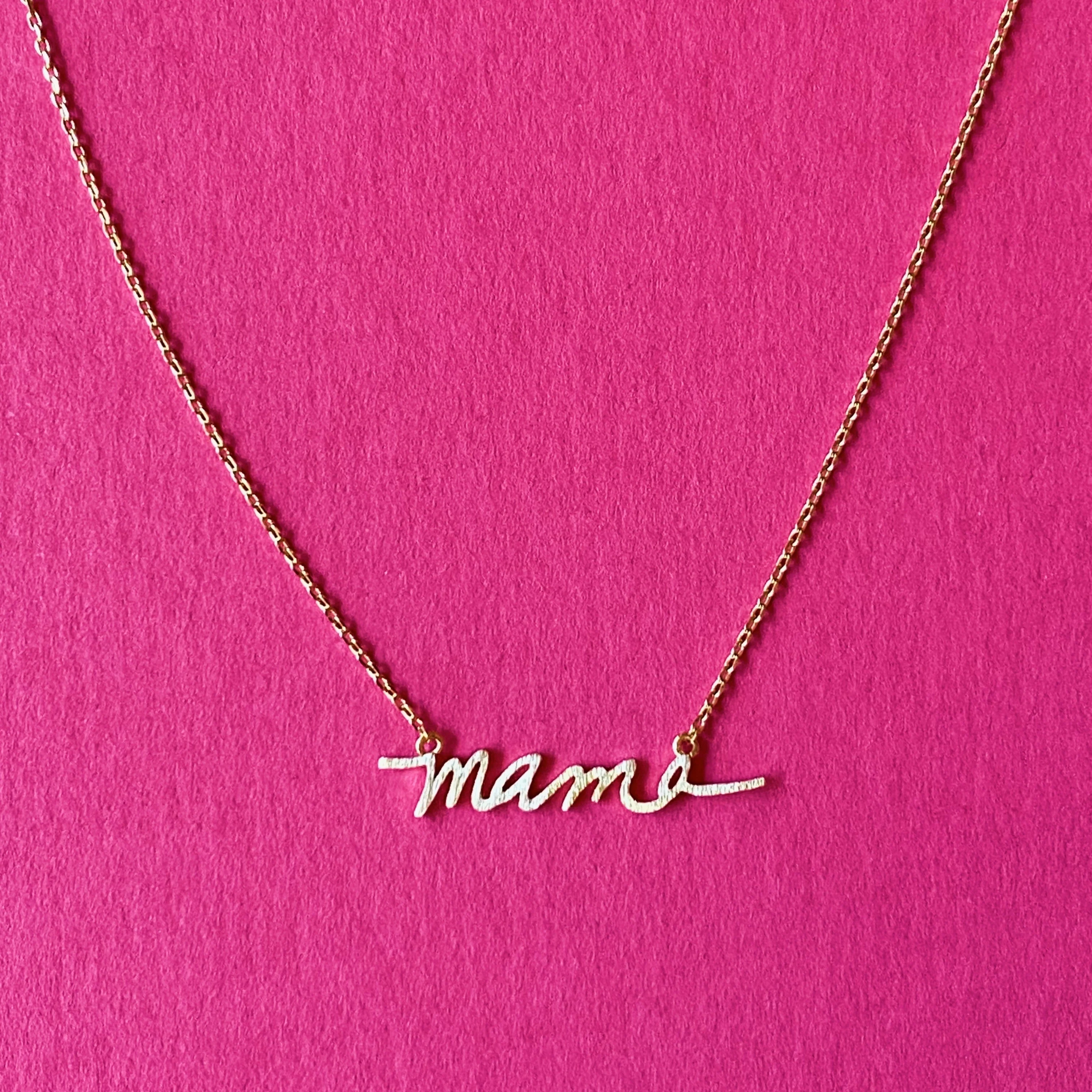 Mama Script Necklace by Ellisonyoung.com - Image 2