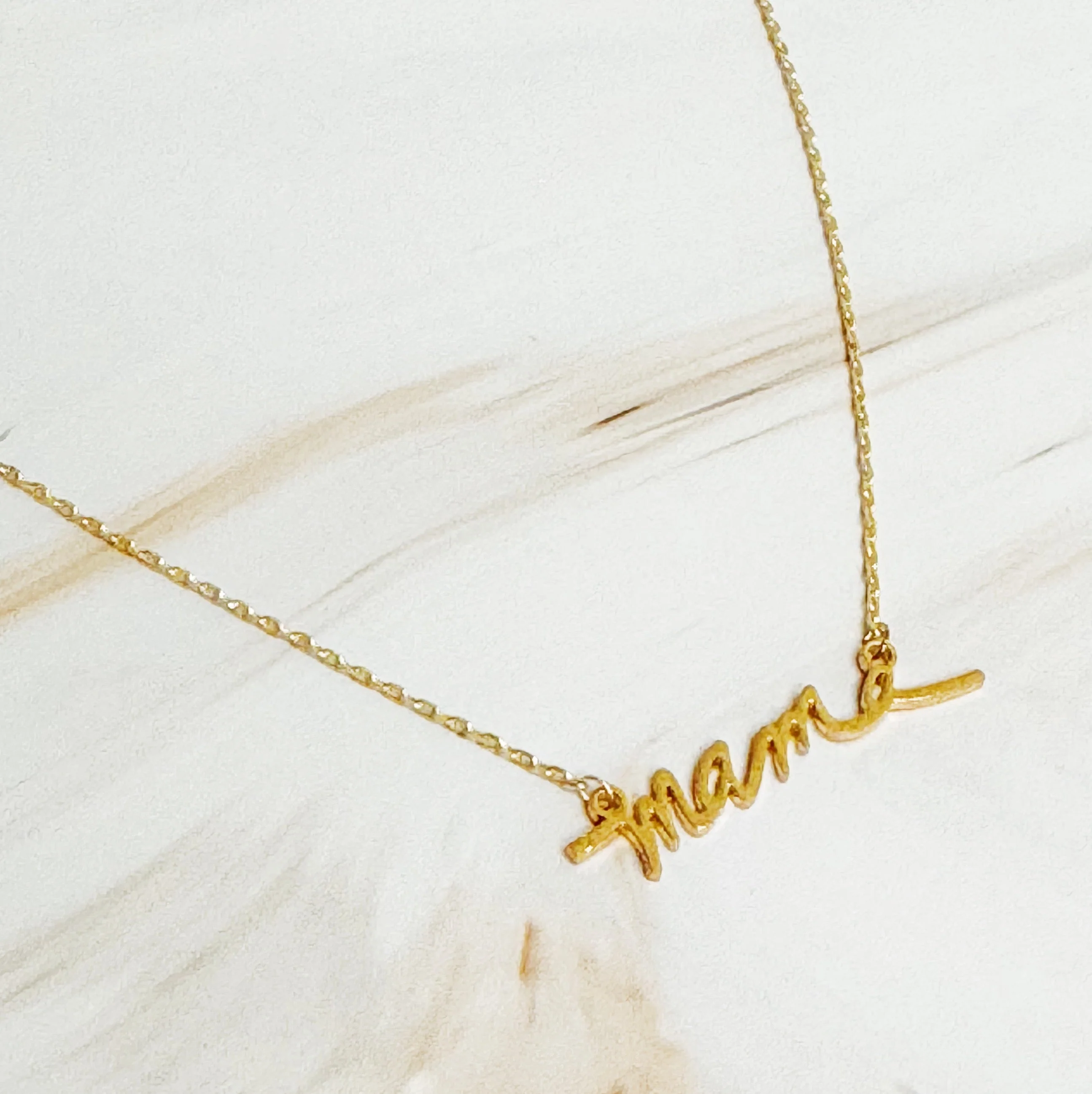 Mama Script Necklace by Ellisonyoung.com - Image 6
