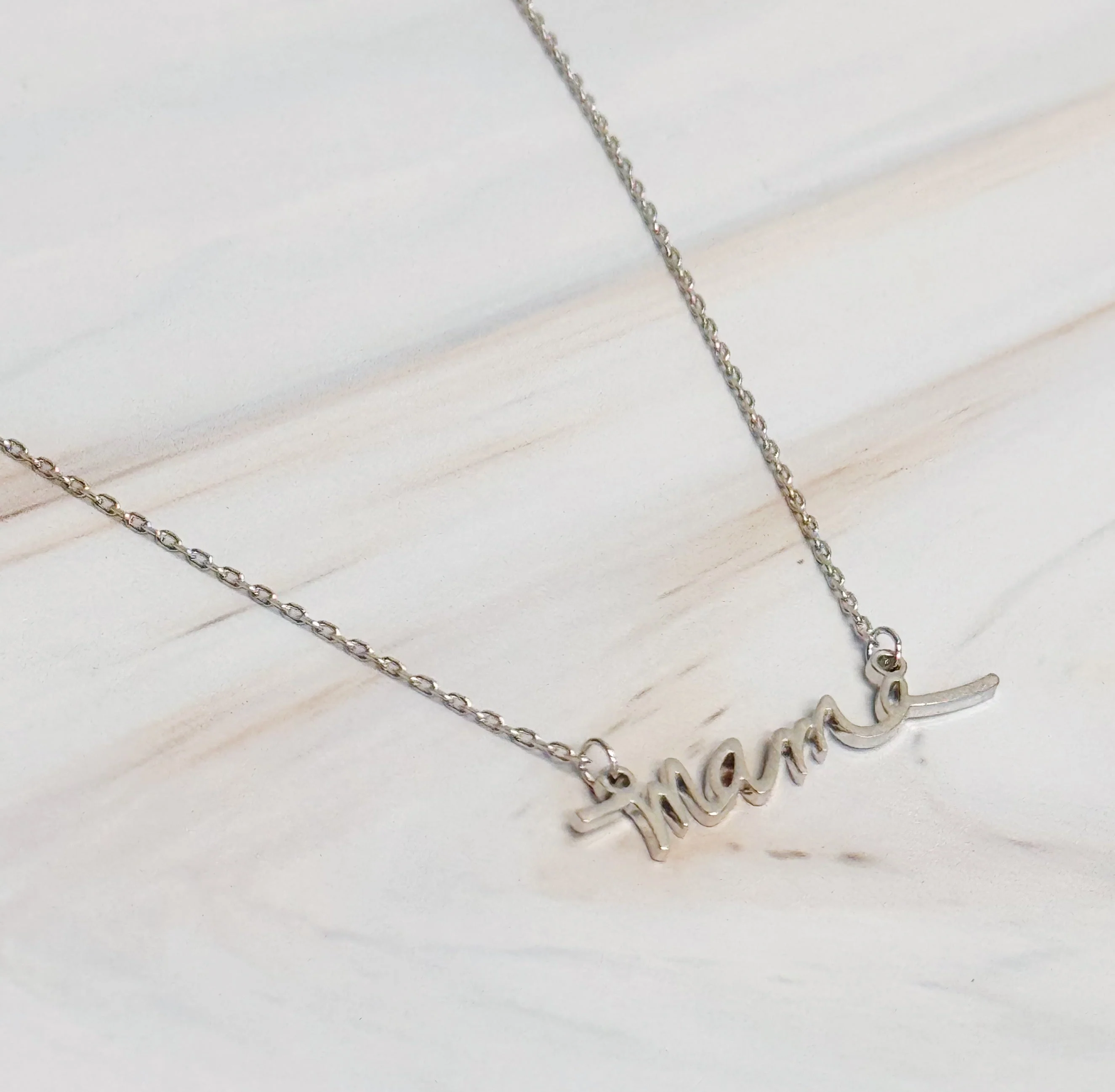Mama Script Necklace by Ellisonyoung.com - Image 7