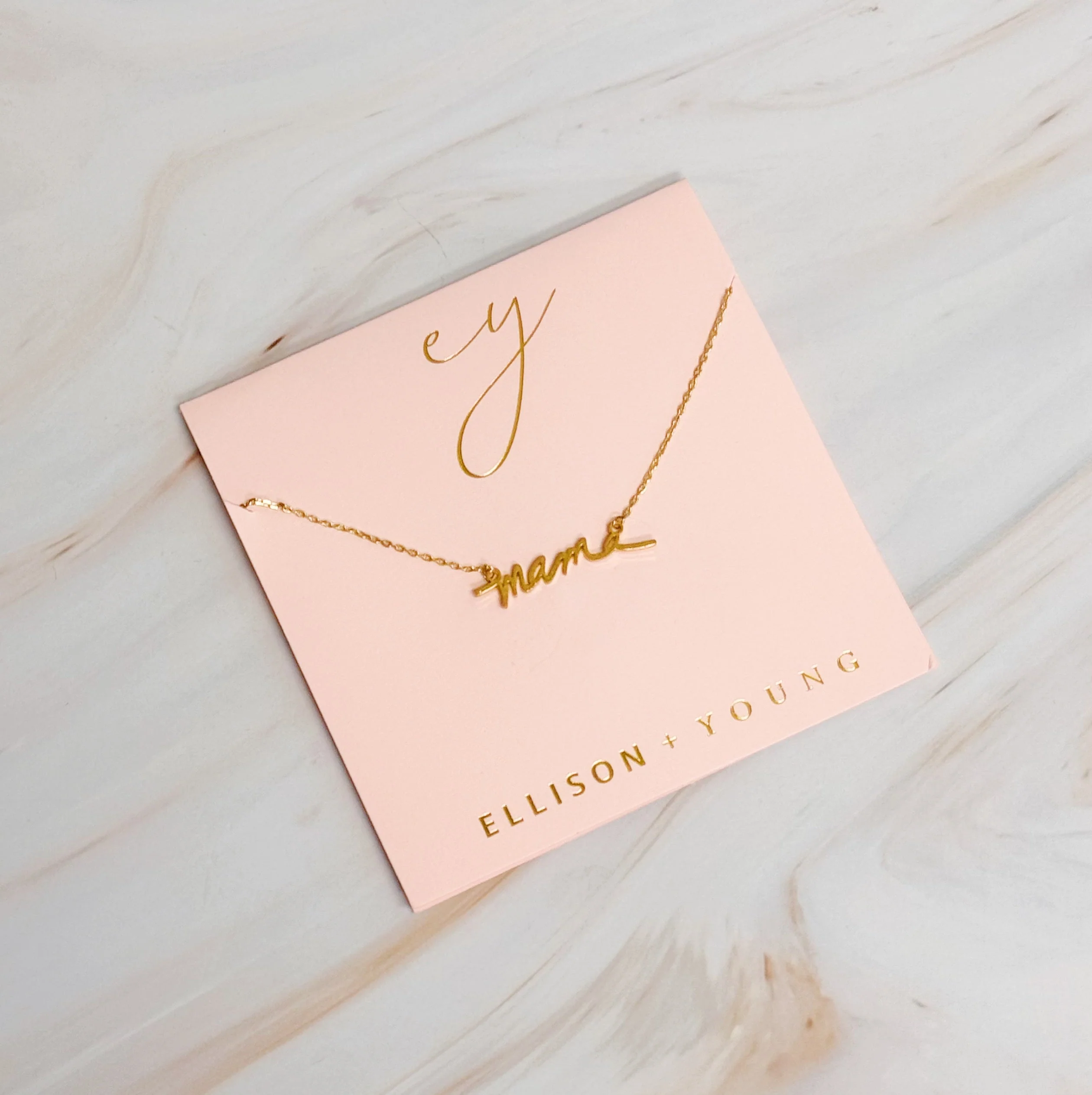 Mama Script Necklace by Ellisonyoung.com - Image 9