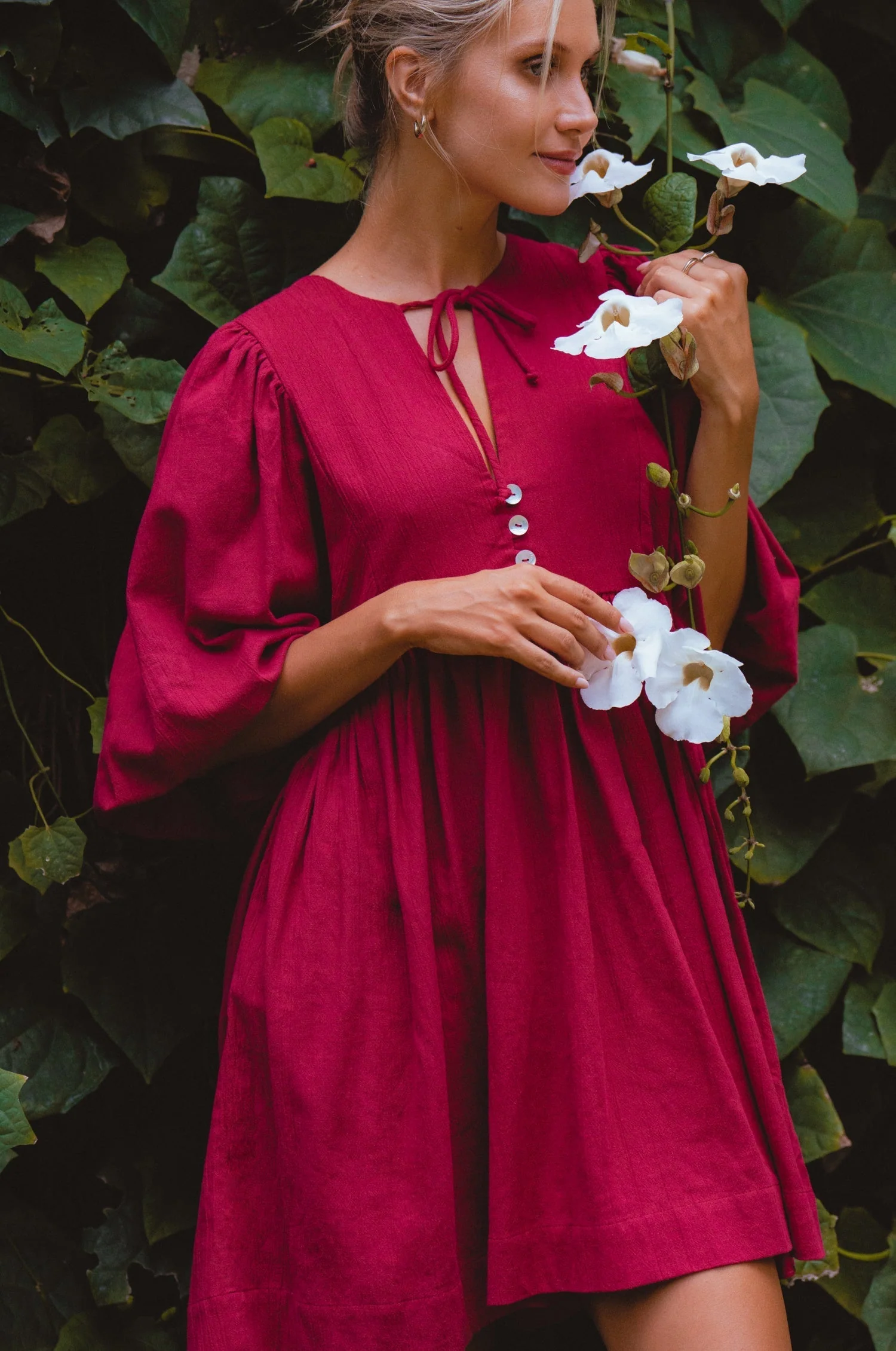 Maribelle Baby Doll Linen Dress by ELF - Image 17