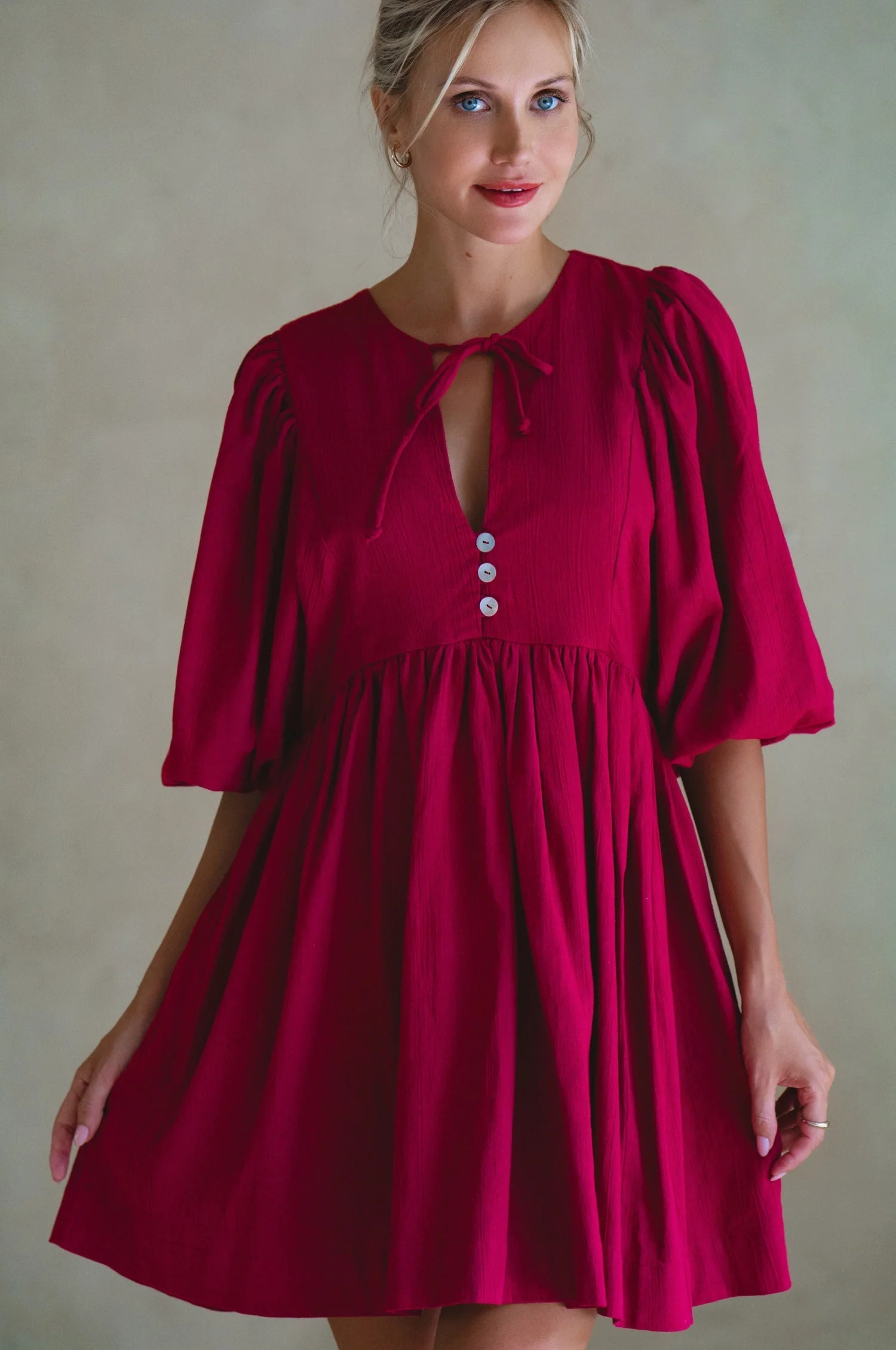 Maribelle Baby Doll Linen Dress by ELF - Image 19