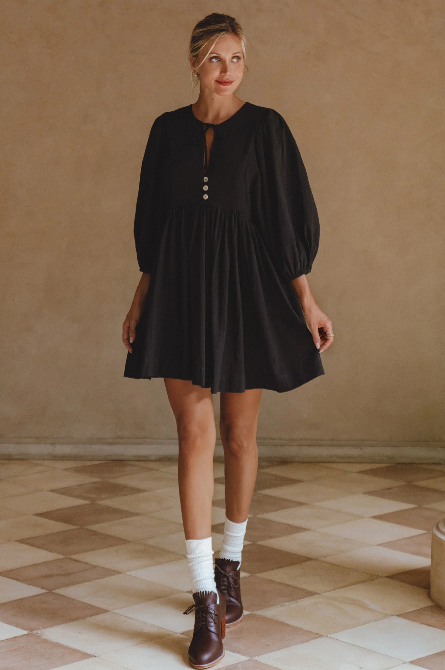 Maribelle Baby Doll Linen Dress by ELF - Image 2