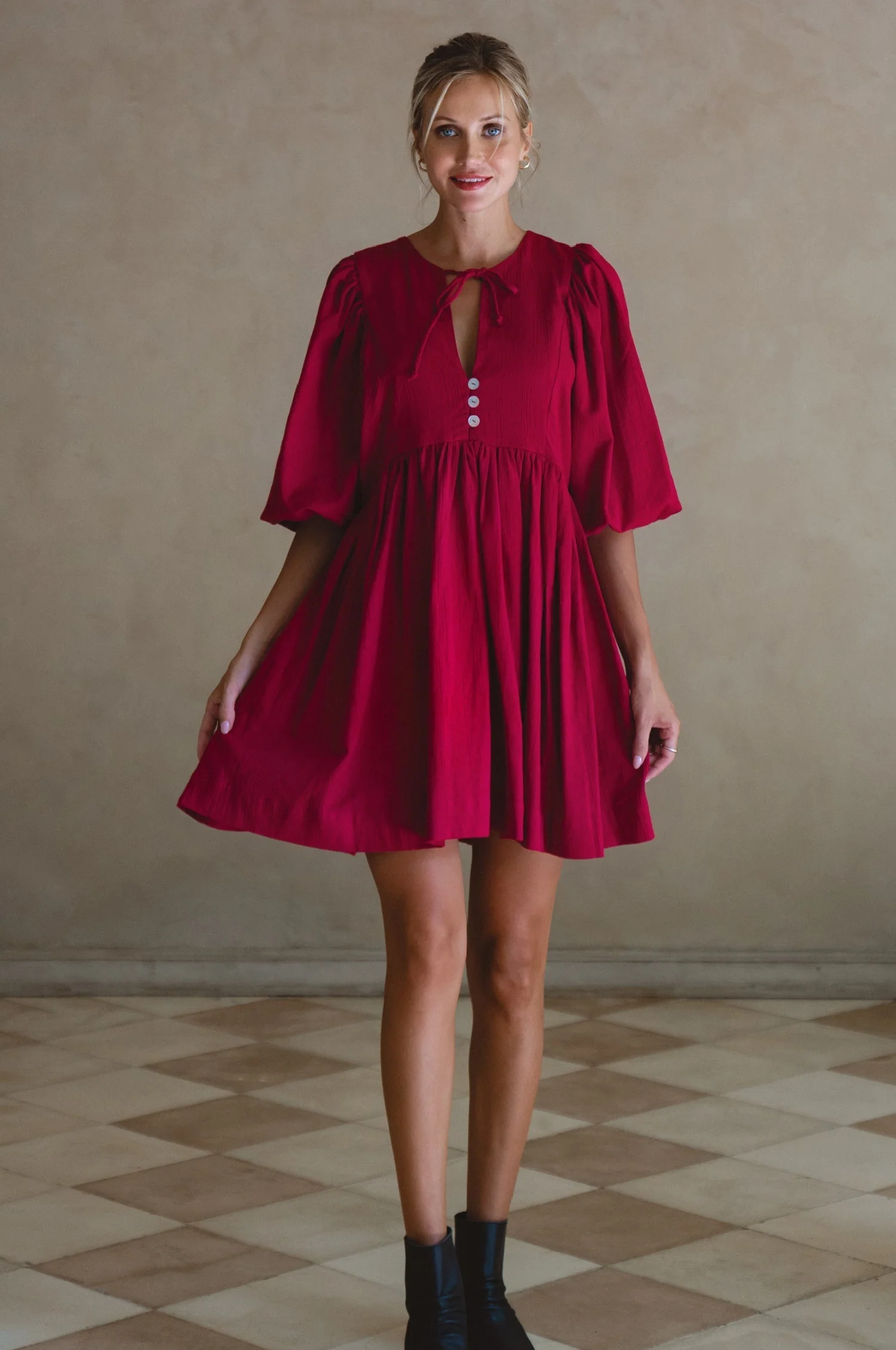 Maribelle Baby Doll Linen Dress by ELF - Image 20