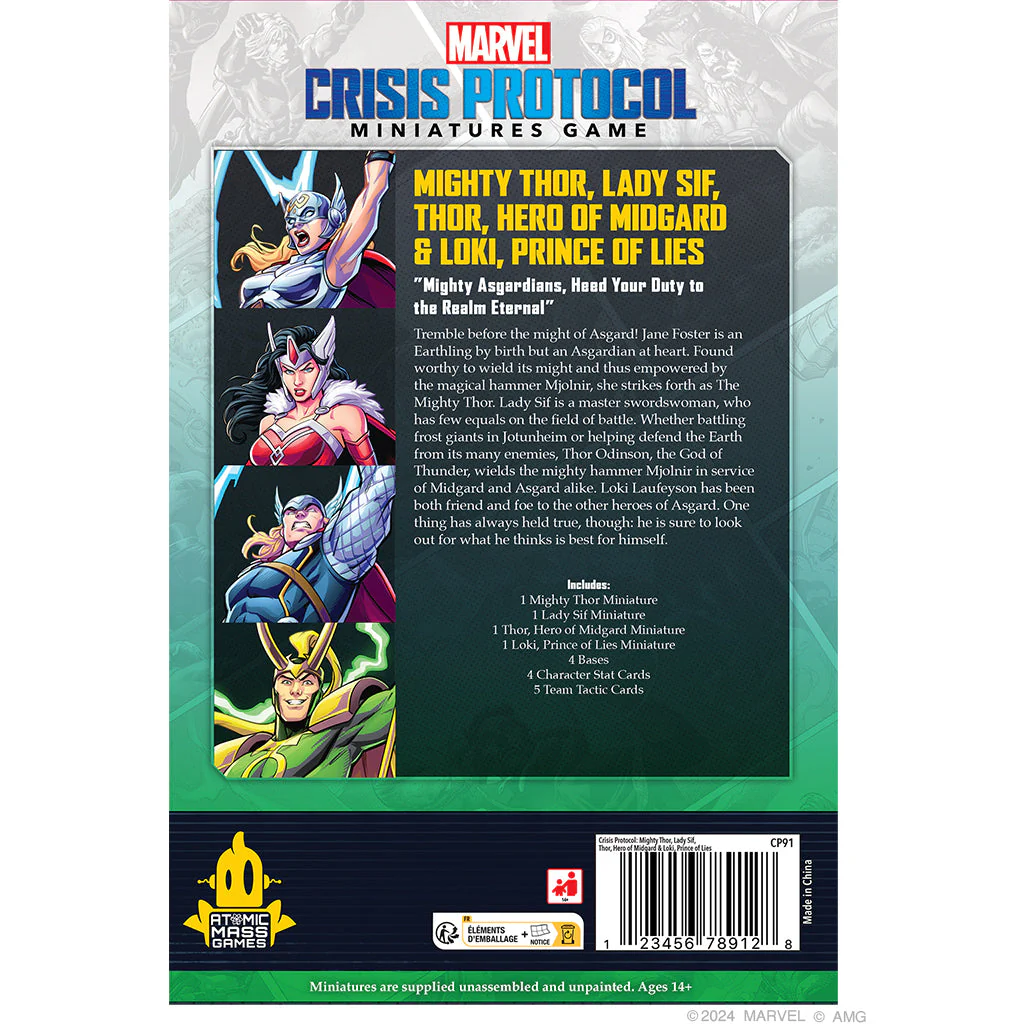 Marvel Crisis Protocol: Mighty Thor, Lady Sif, Thor, Hero of Midgard & Loki, Prince of Lies - Image 2