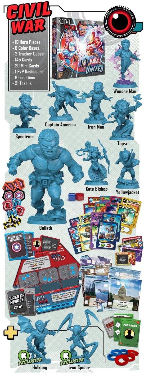 Marvel United: Civil War - Kickstarter Edition - Image 2