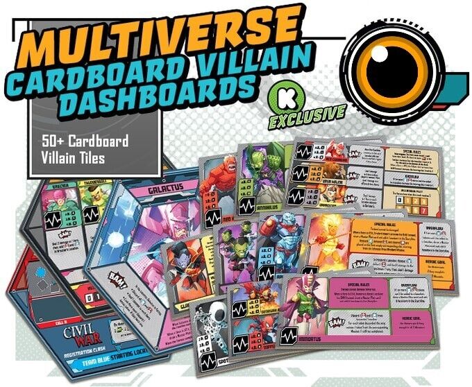 Marvel United: Multiverse Carboard Villain Dashboards - Kickstarter Exclusive - Image 2