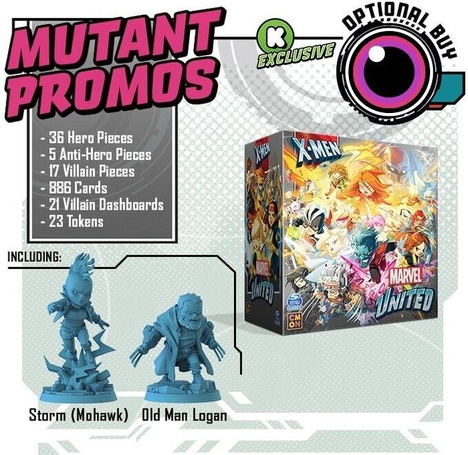 Marvel United: X-Men Kickstarter Exclusive Mutant Promos Box - 2024 Edition - Image 2