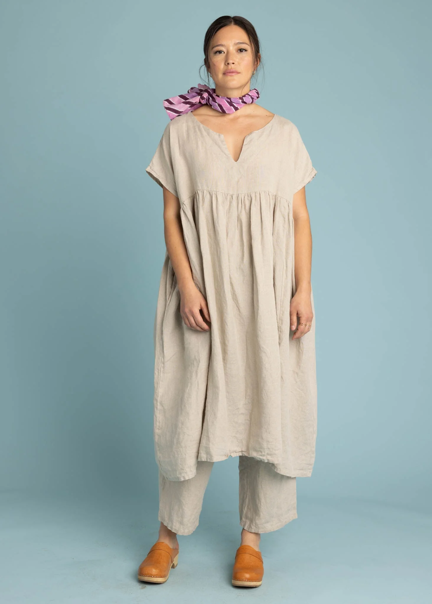 Meadow Dress - Linen Natural Flax by And For Good - Image 2