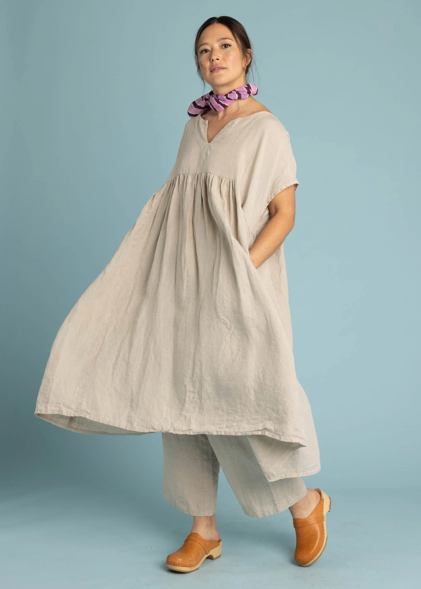 Meadow Dress - Linen Natural Flax by And For Good - Image 3